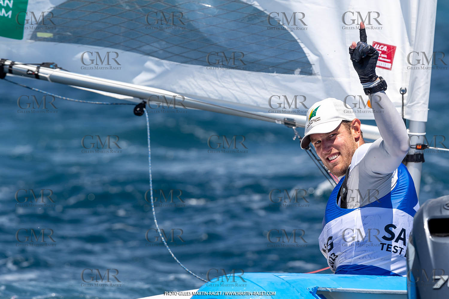 15 07 2023, Marseille (FRA), Paris 2024 Olympic Games Sailing Test Event, Day 6, Ilca 7 Medal race