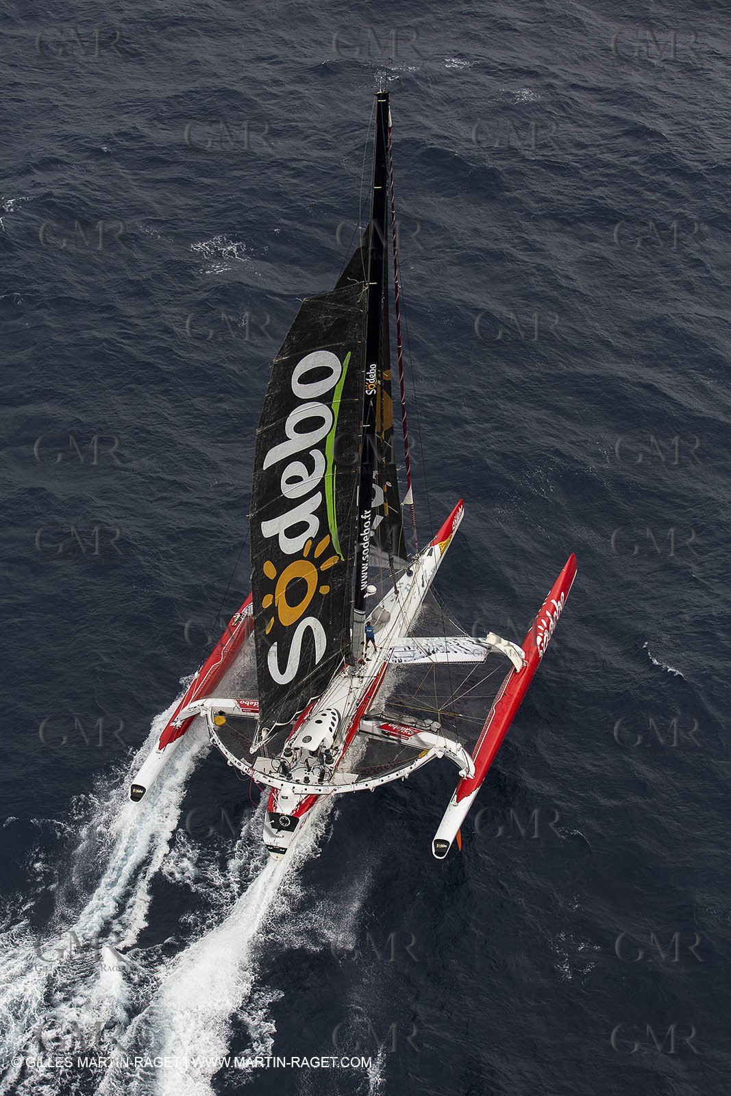 12 09 2012 - Marseille (FRA,13) - Trimaran Sodebo - Thomas Coville - Tentative contre le record de la Méditerranée