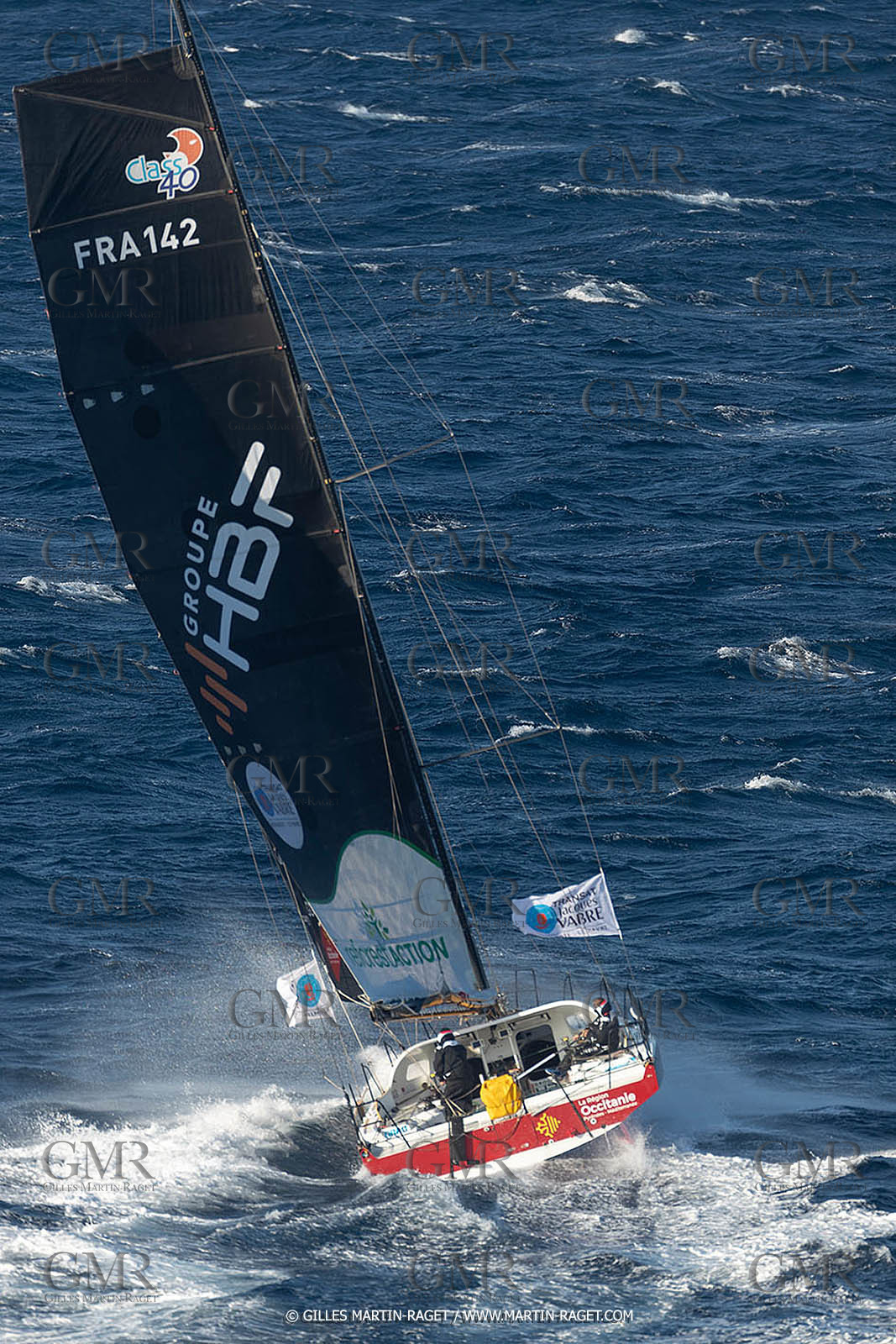 27 08 2021, Marseille (FRA), Transat Jacques Vabre 2021, Class 40, HBF-Reforest'Action (Kito de Pavant, Gwen Gbick)