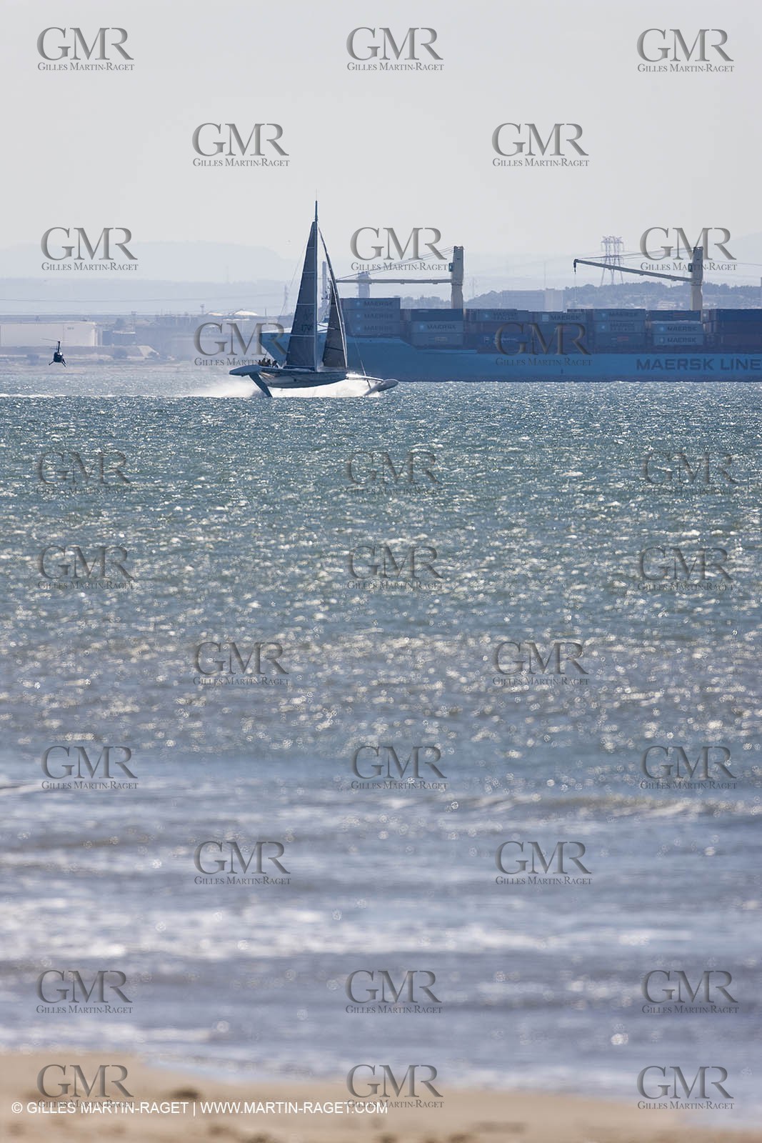 18 06 2008 - Port Saint Louis du Rhône (FRA,83) - 50 knots record attempt trials by l'Hydroptère