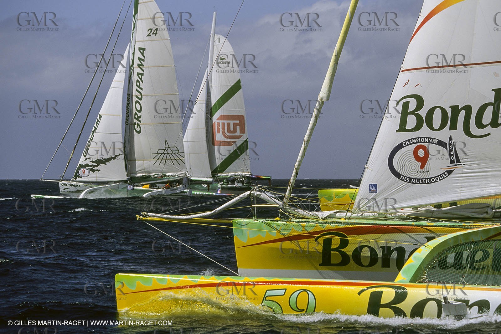 Yacht Racing, Multihull, ORMA 60, Jean Le Cam, Bonduelle