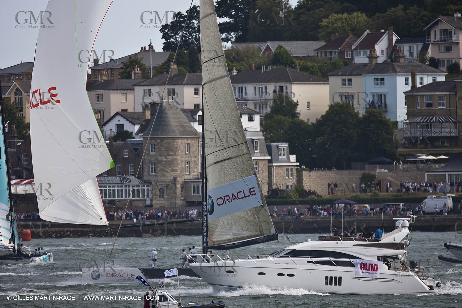 05 08 2010 - Cowes (UK, IOW) - The 1851 Cup -  BMW ORACLE Racing -  - Round The Island Race - Back in the Solent.