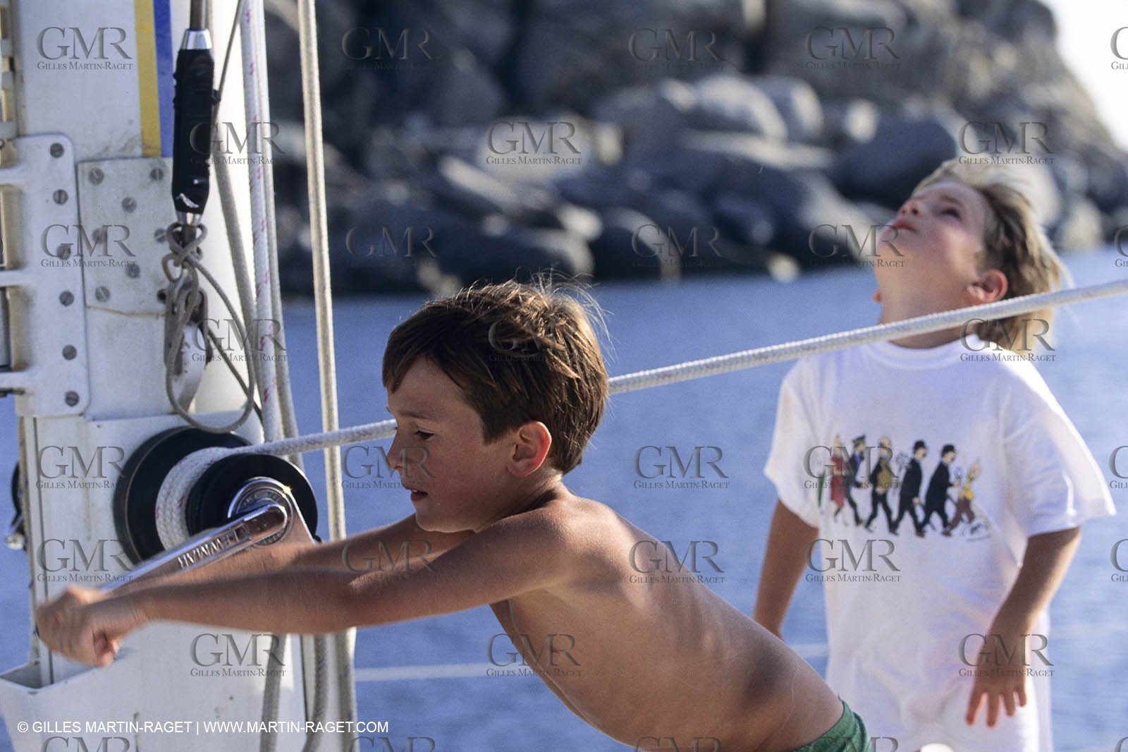 Voile, croisière, enfants à bord