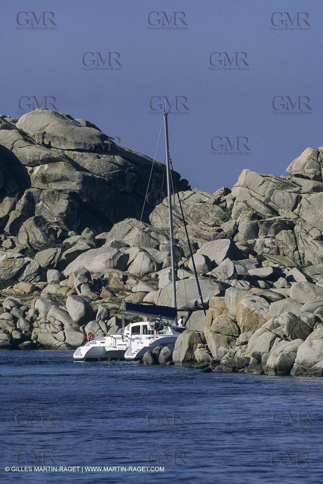 Sailing, cruising, multihull at the mooring