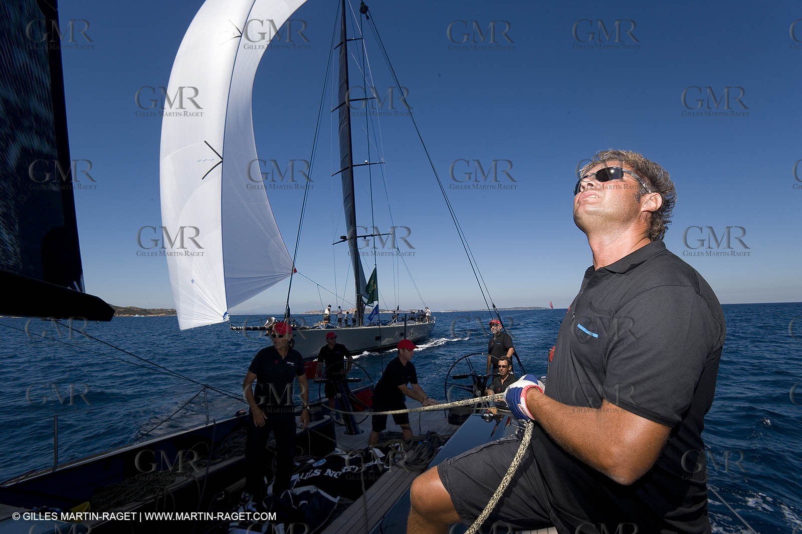 03 09 06 - Porto Cervo (Sardinia) - Maxi World Cup 2006 - Onboard Wally 90 Tango