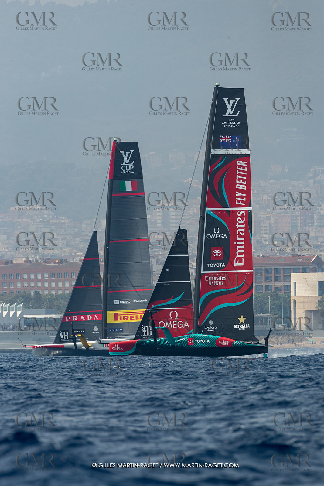 22 08 2024, Barcelona (ESP), Louis Vuitton 37th America's Cup, Louis Vuitton Preliminary Regatta, Race Day 1