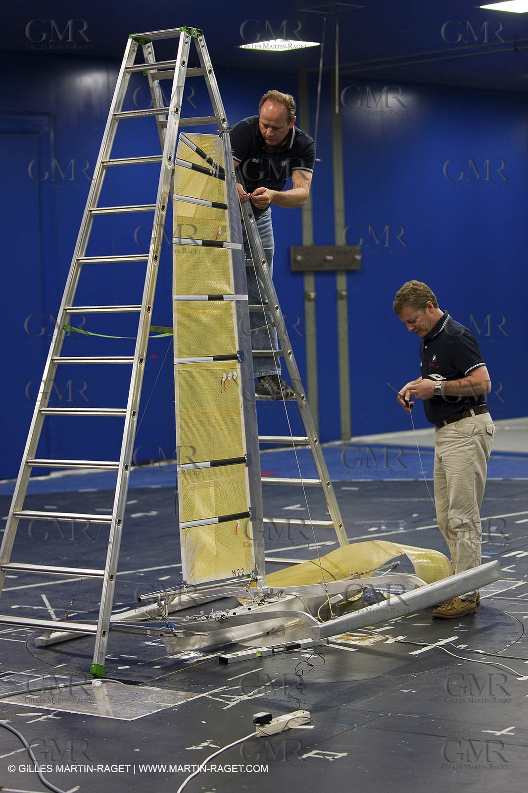24 04 2009) - Milano (ITA) - 33rd America's Cup - BMW ORACLE Racing - Model testing at Milano Polythecnic school wind Tunnel