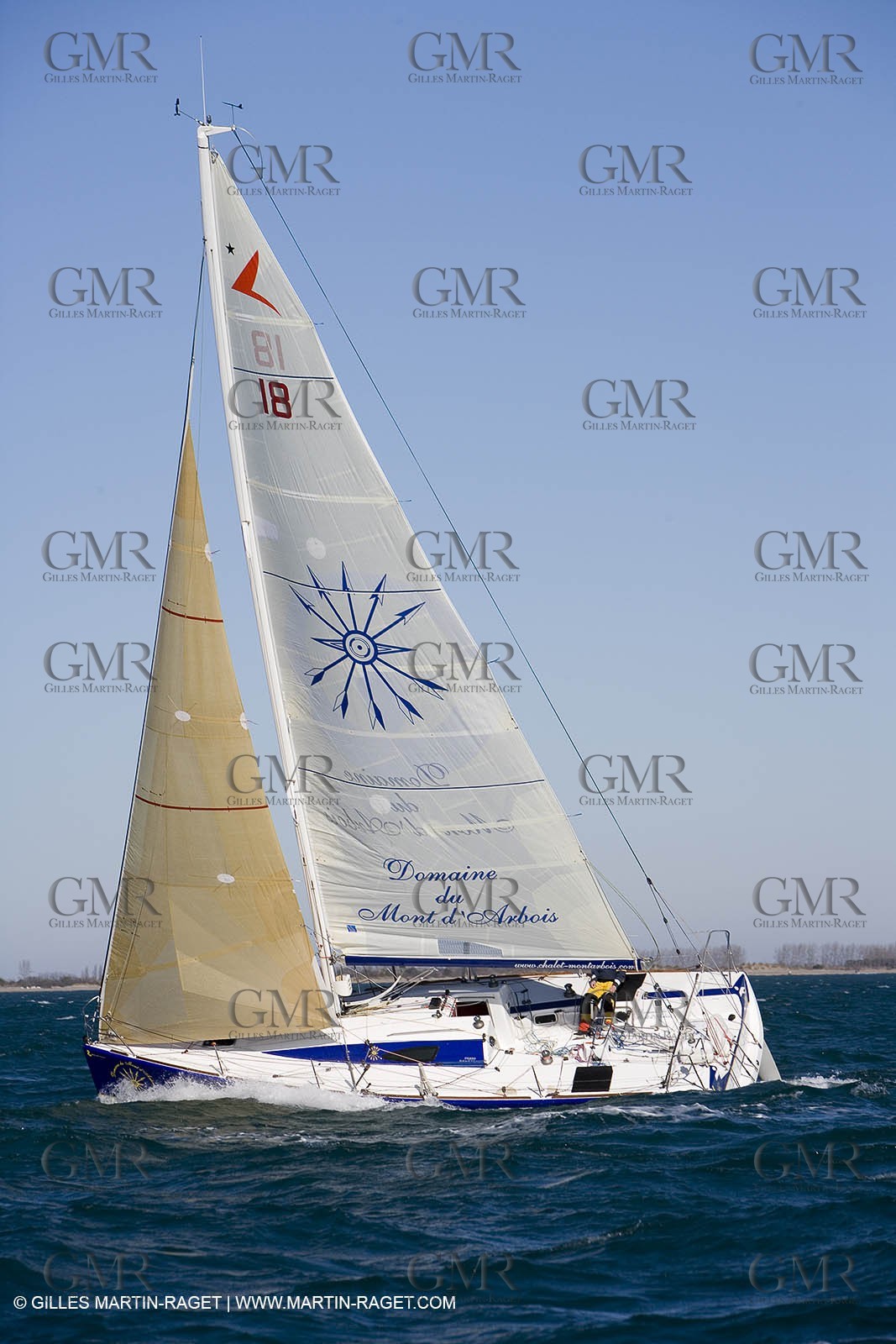 15 02 2007 - La Grande Motte (FRA) - Monotype Figaro II - Thierry Duprey du Vorsent (Domaine de Monts d'Arbois)