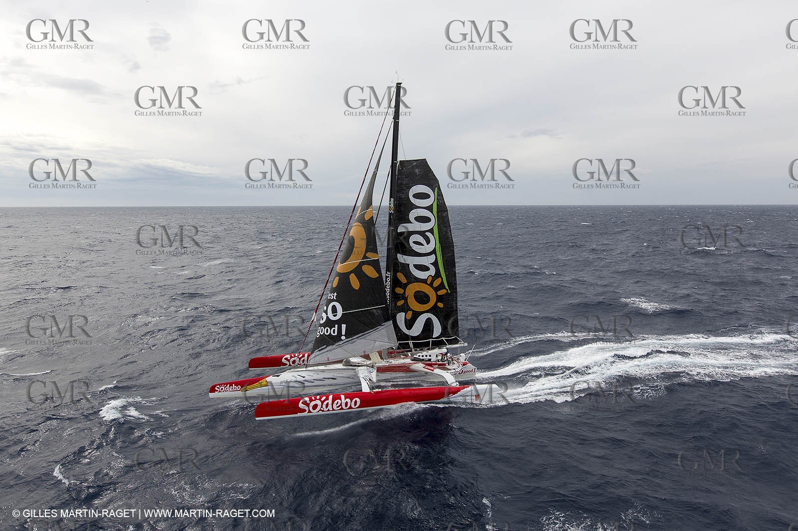 12 09 2012 - Marseille (FRA,13) - Trimaran Sodebo - Thomas Coville - Trans Mediterranée record attempt.