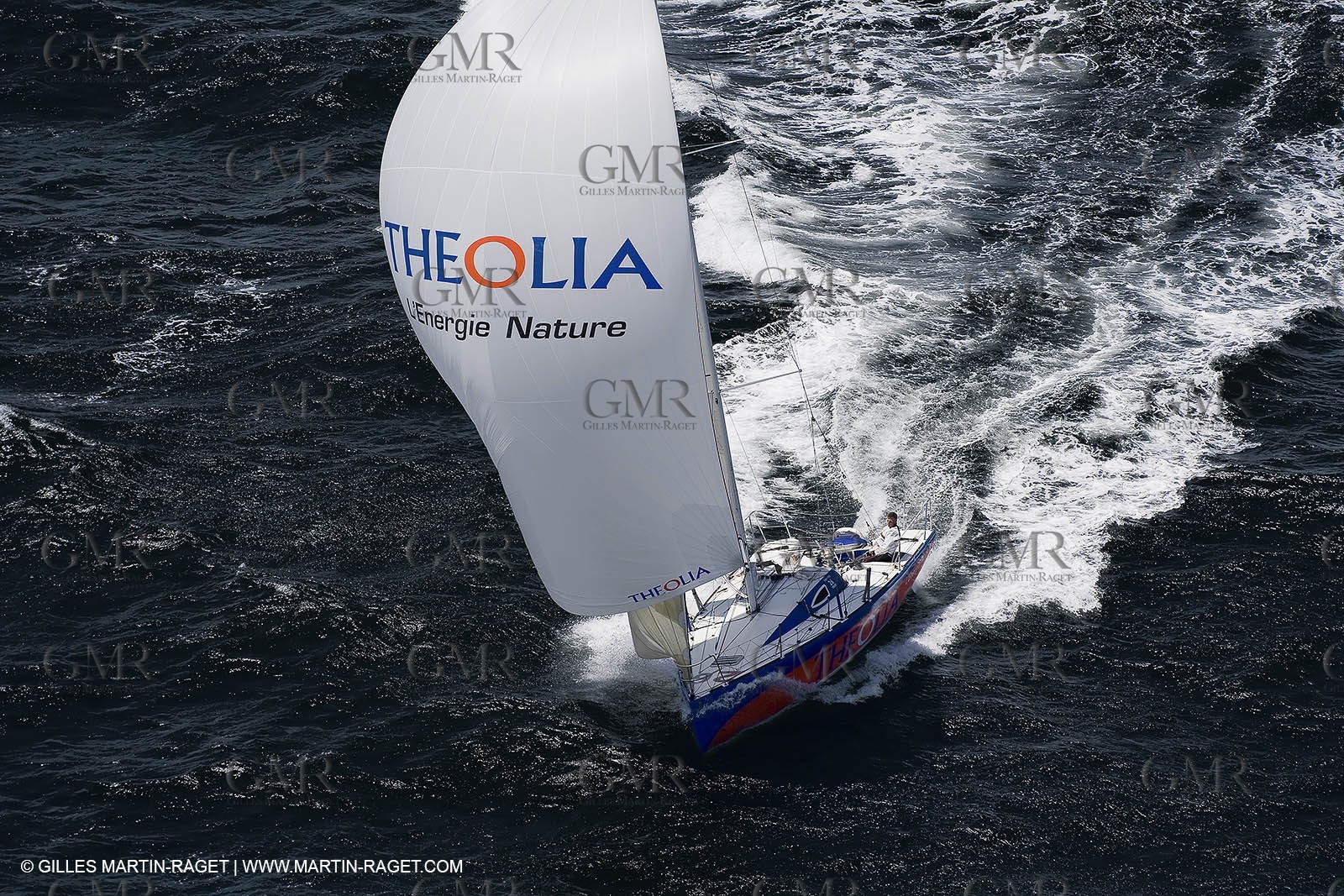 06-26-2007 - FIGARO II - THEOLIA - Skipper : Robert Nagy - Training off Marseille (south France) with strong wind conditions