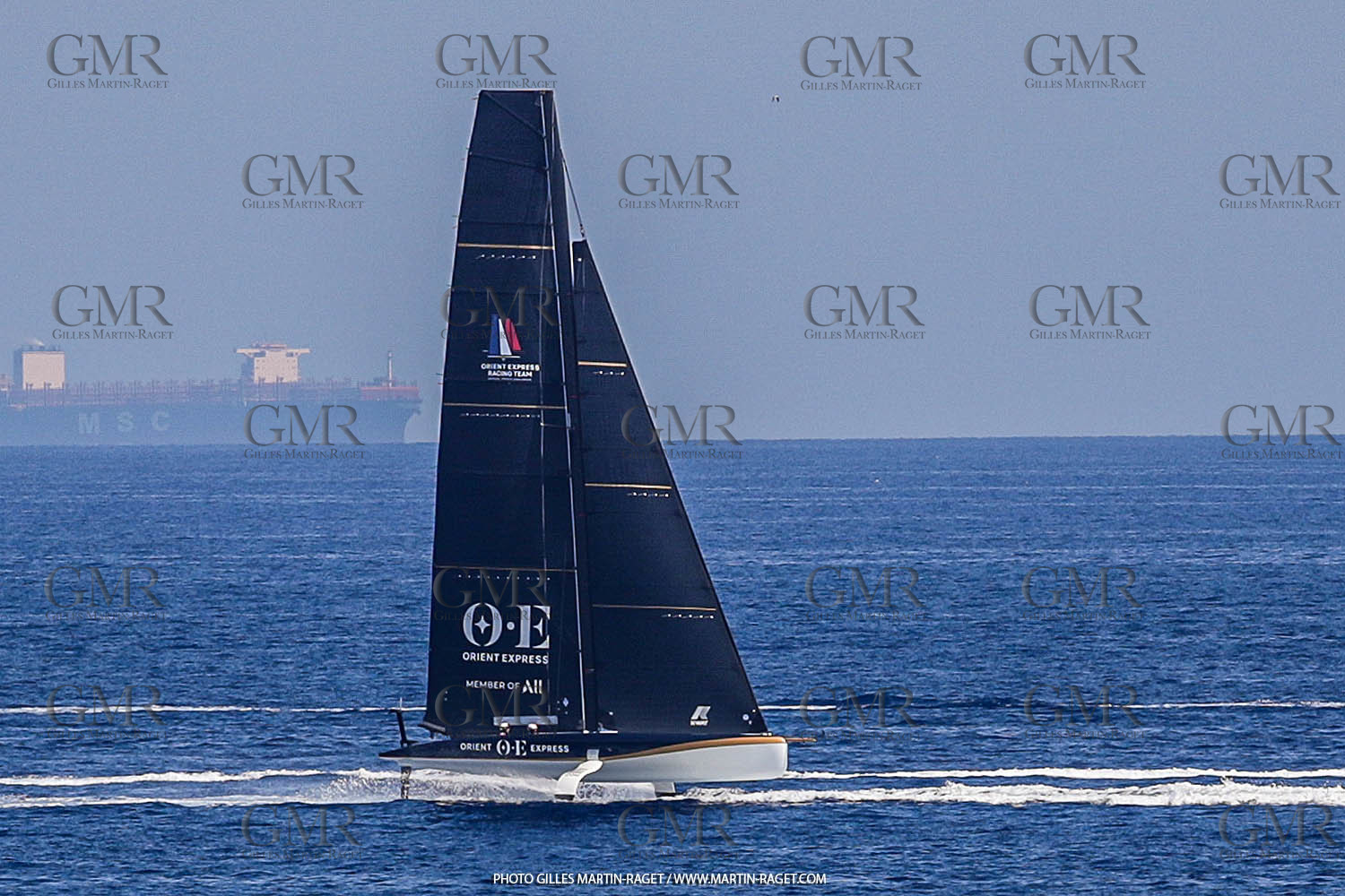 22 08 2023, Barcelona (ESP), 37th America's Cup, Orient Express Racing Team, AC 40 first training