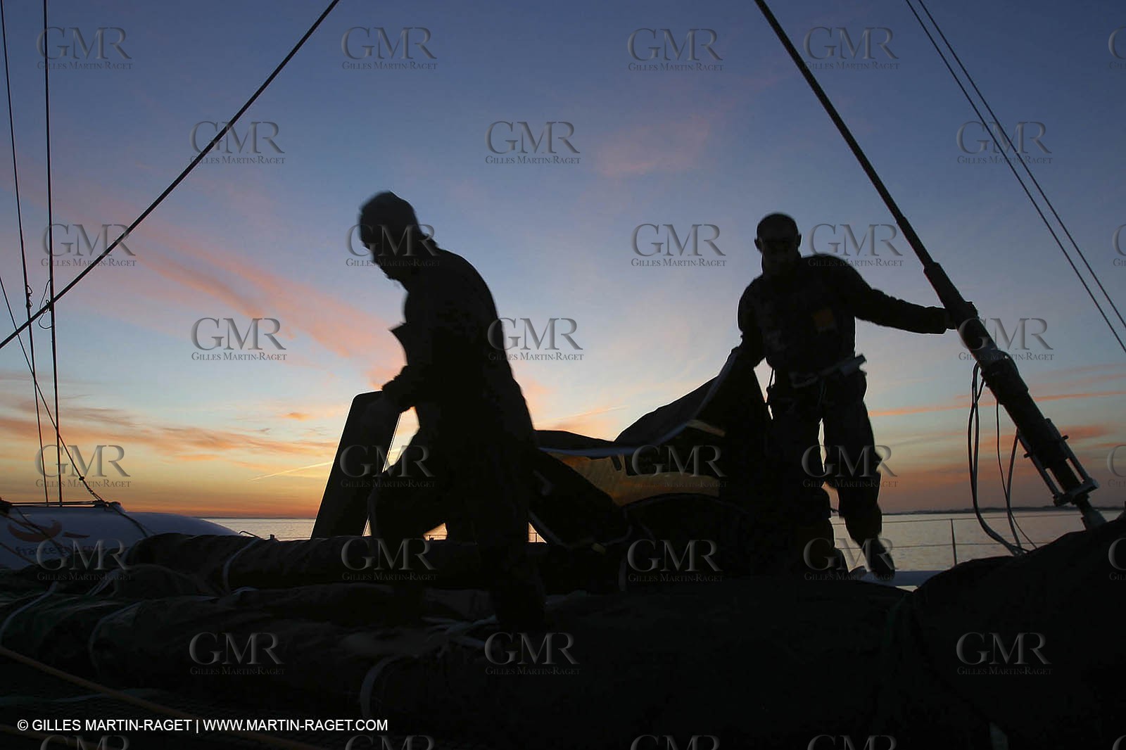 Lorient -Orange II - First sea trials - onboard - at night