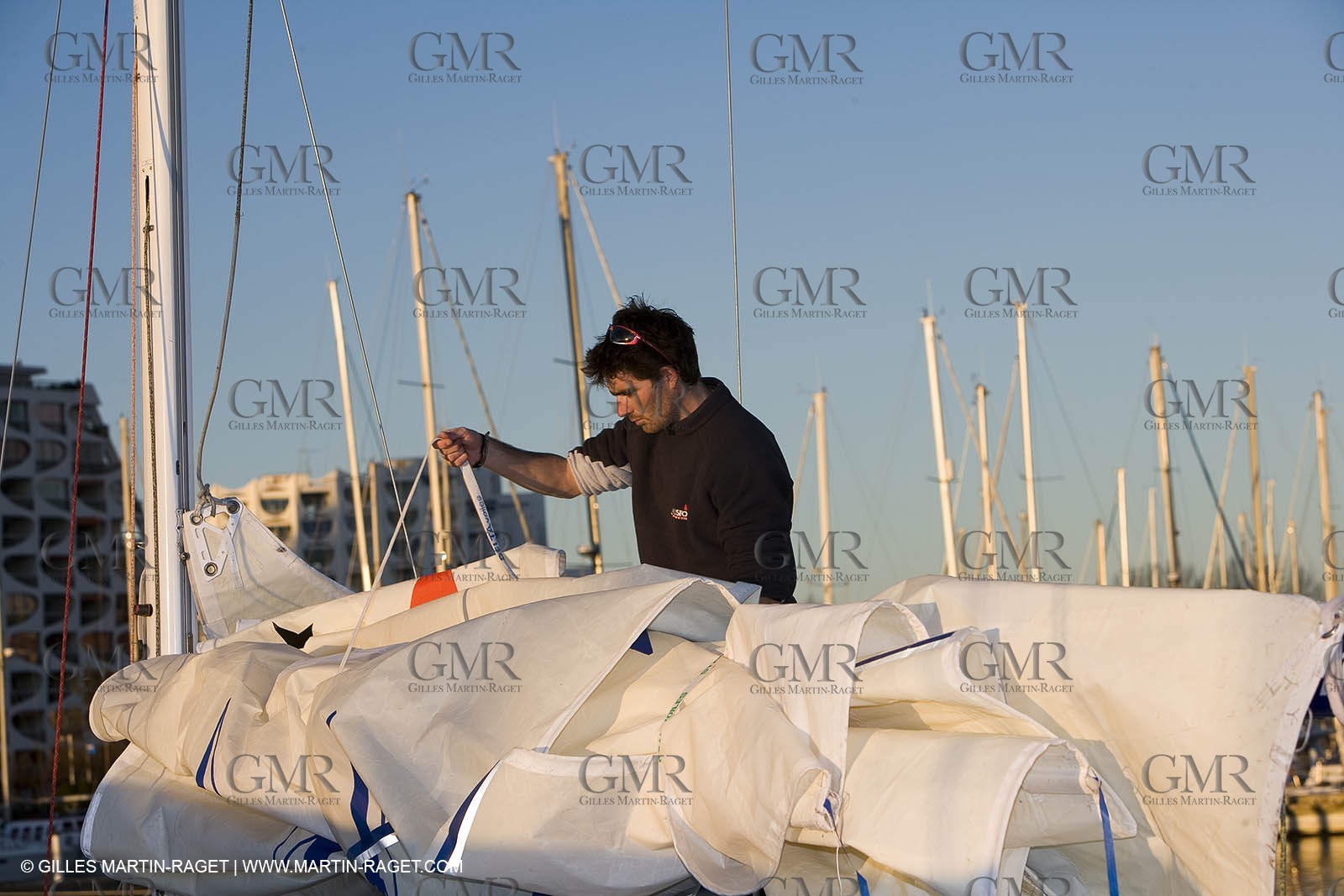 15 02 2007 - La Grande Motte (FRA) - Onedesign Figaro II - Thierry Duprey du Vorsent (Domaine de Monts d'Arbois)