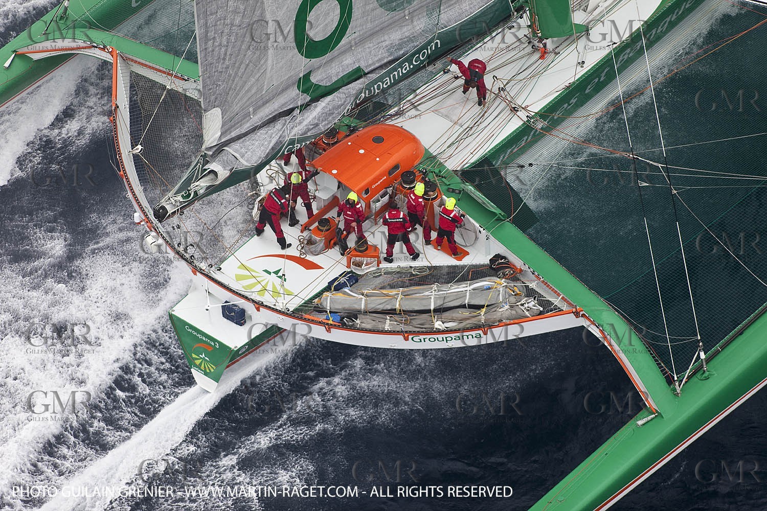 05 14 09 - Marseilles - Mediterranean Record - Groupama 3 - Franck Cammas - G Class - Start from Marseilles to Carthage (Tunisia)