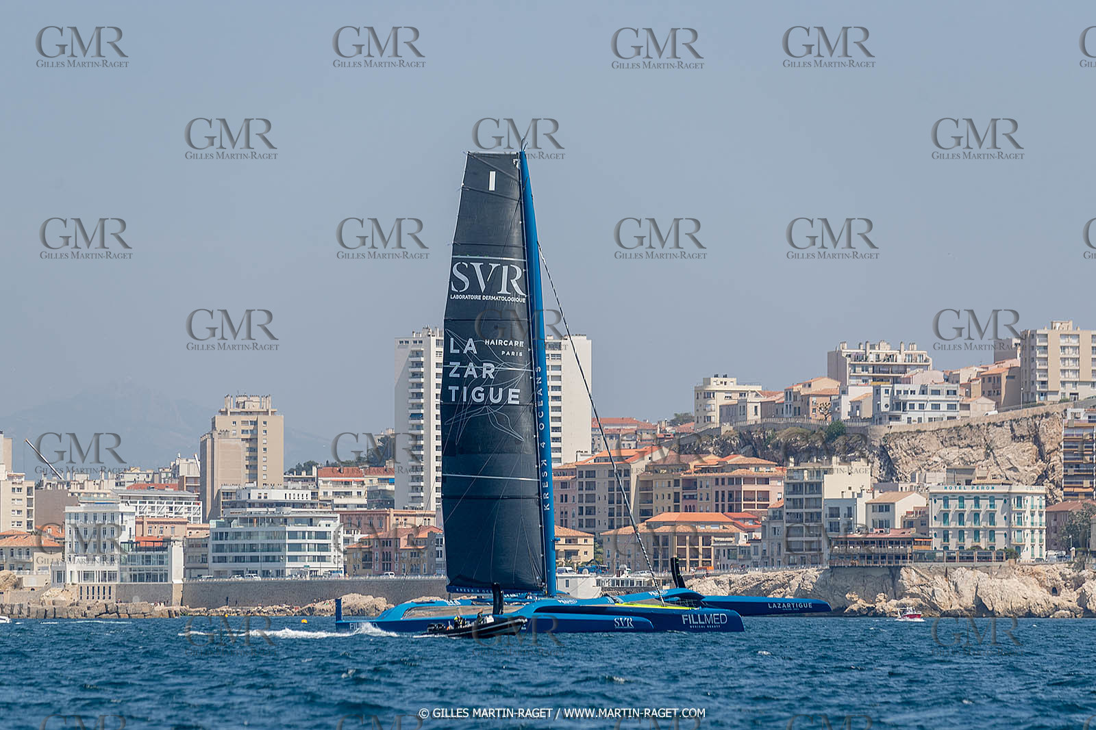 18 05 2022, Marseille (FRA), APremière navigation du trimaran Ultim SVR LAZARTIGUE à Marseille