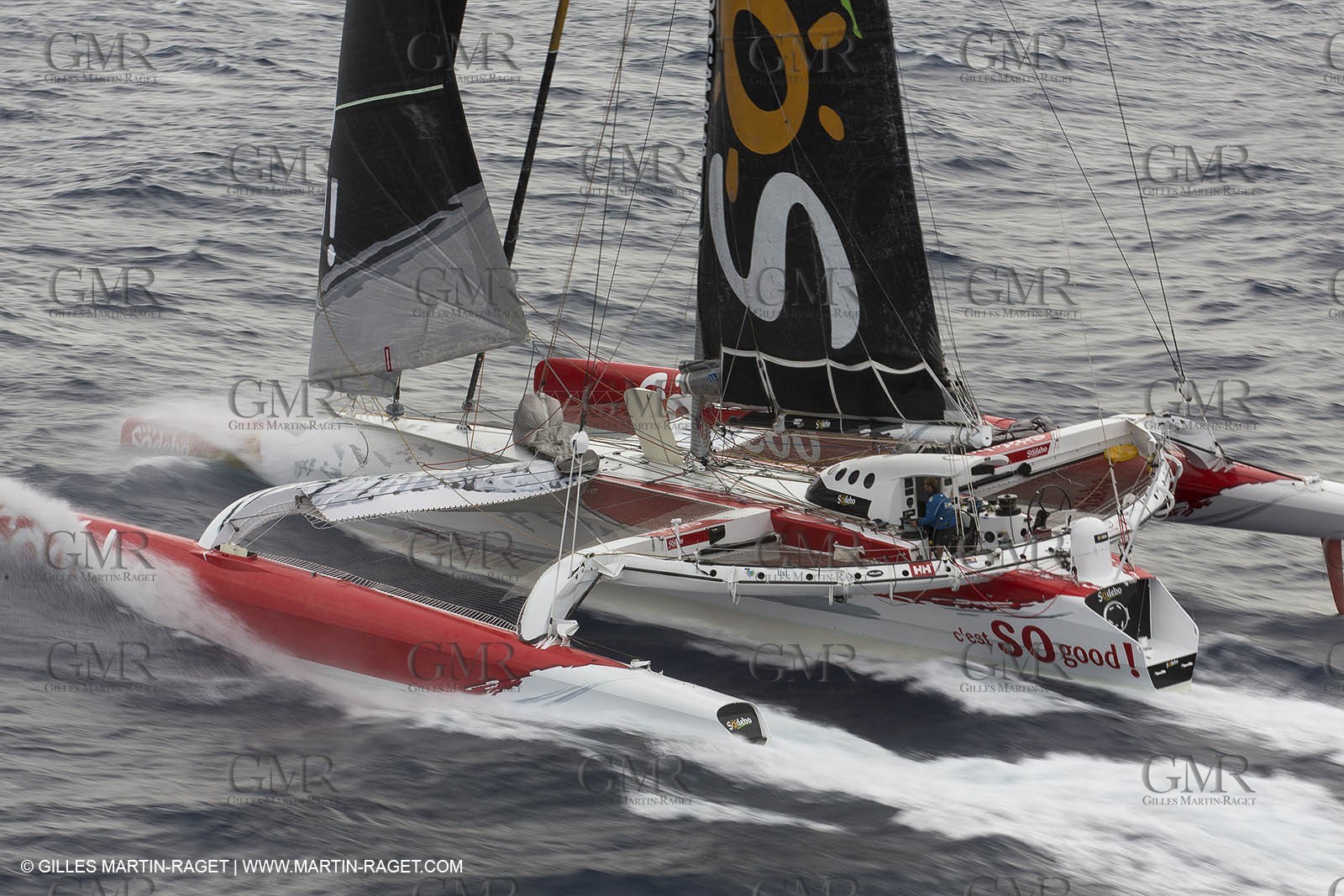 12 09 2012 - Marseille (FRA,13) - Trimaran Sodebo - Thomas Coville - Trans Mediterranée record attempt.