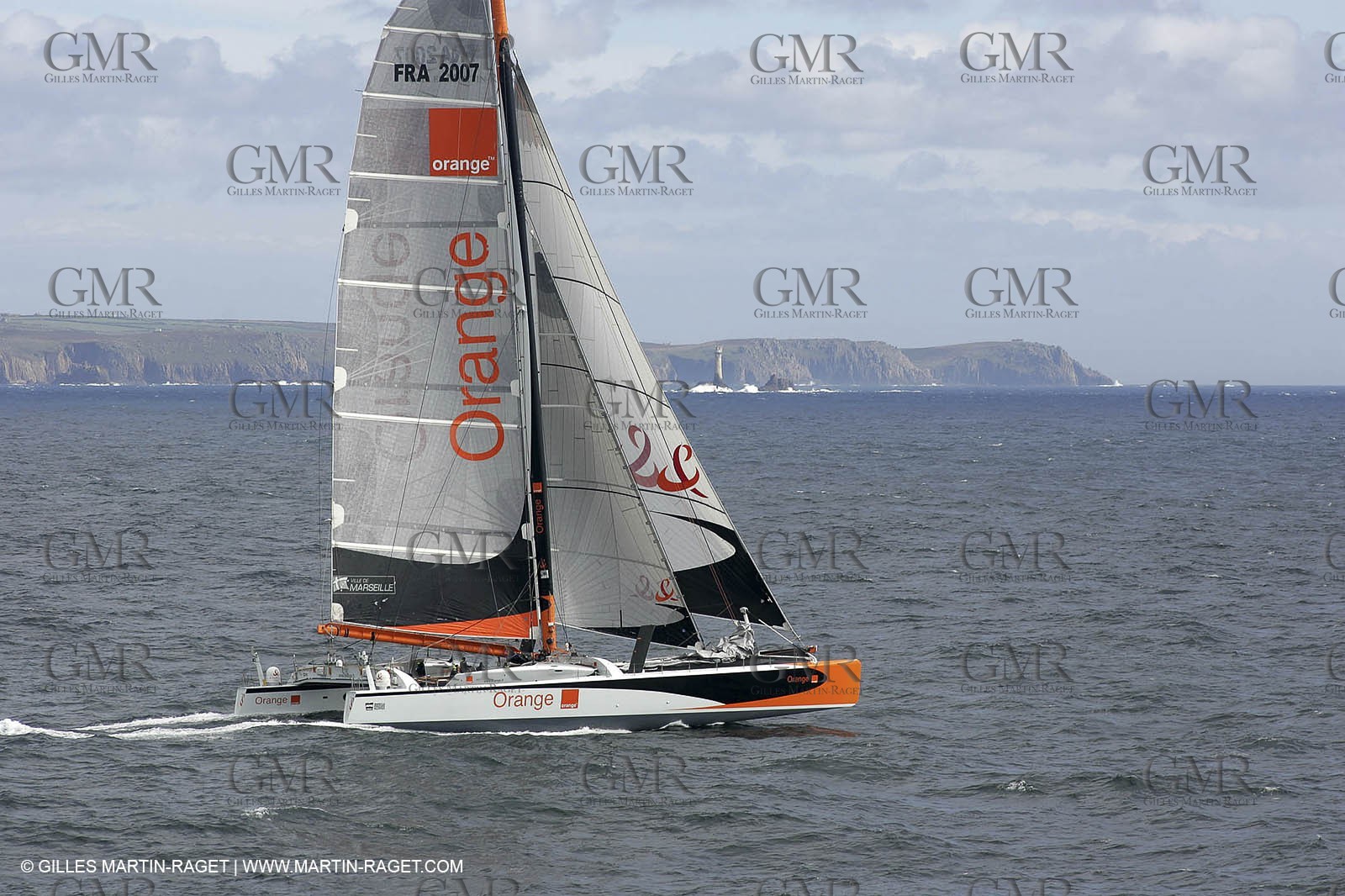 2004 Atlantic record attempt - Orange II at Land's End