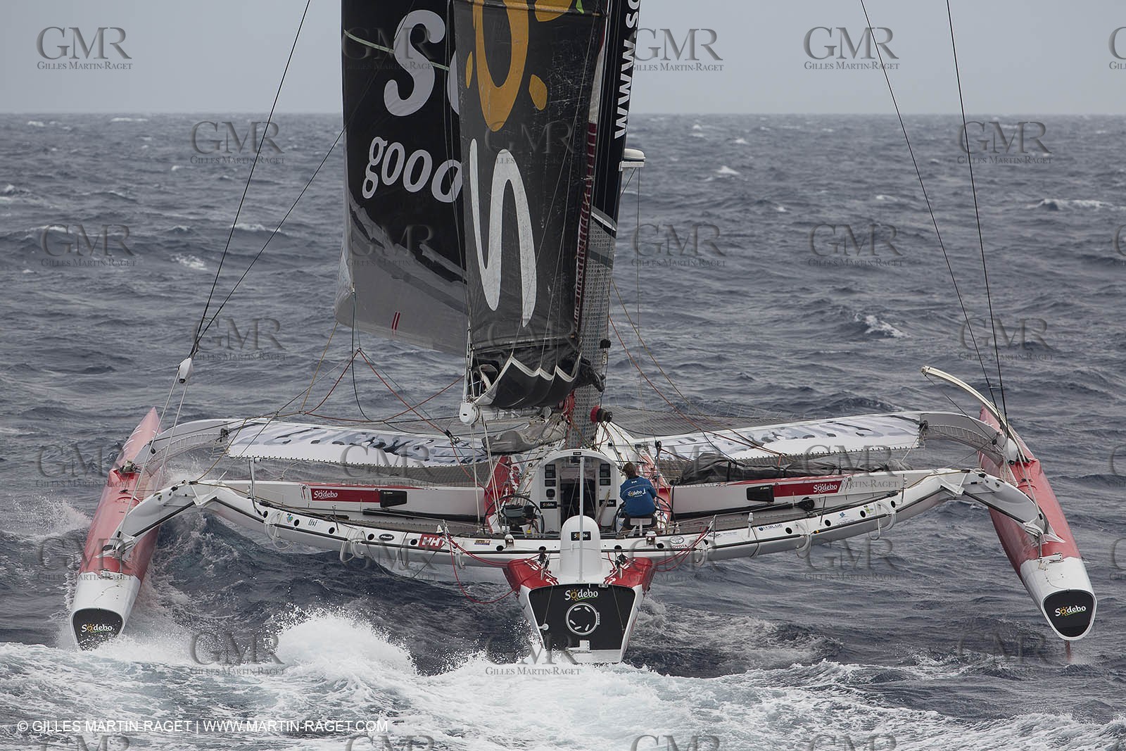 12 09 2012 - Marseille (FRA,13) - Trimaran Sodebo - Thomas Coville - Tentative contre le record de la Méditerranée