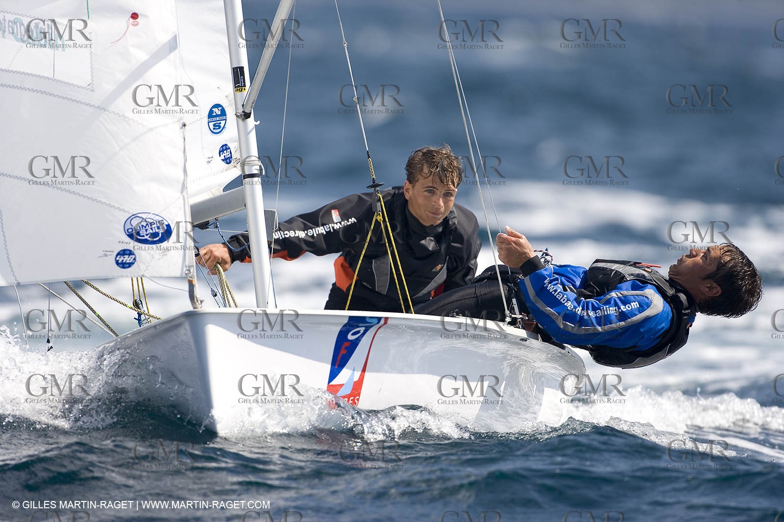 27 04 2007 - 2007 Semaine Olympique Française - Hyères (South of France) - Day 6 - Medal Race - Team France - 470 Homme - Leboucher-Garos