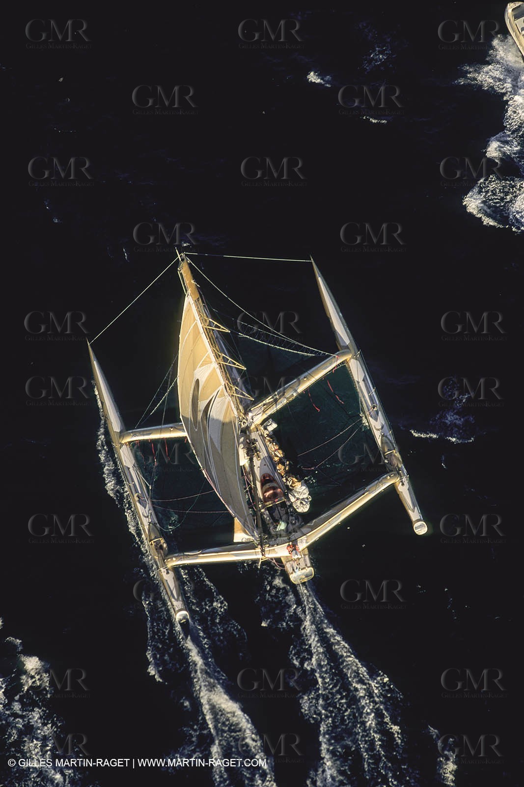 Sailing, Yachts Racing, Offshore Racing, Multihulls, ORMA 60, Route du Rhum 1990 arrrival, Florence Arthaud (Groupe Pierre 1er)