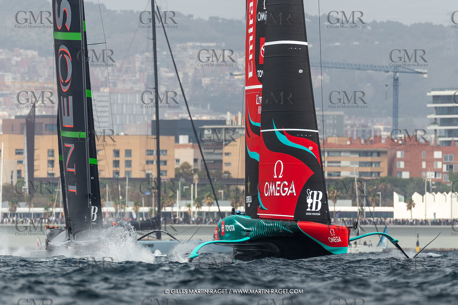 13 10 2024, Barcelona (ESP), Louis Vuitton 37th America's Cup, Final Match, Race Day 2, race 3