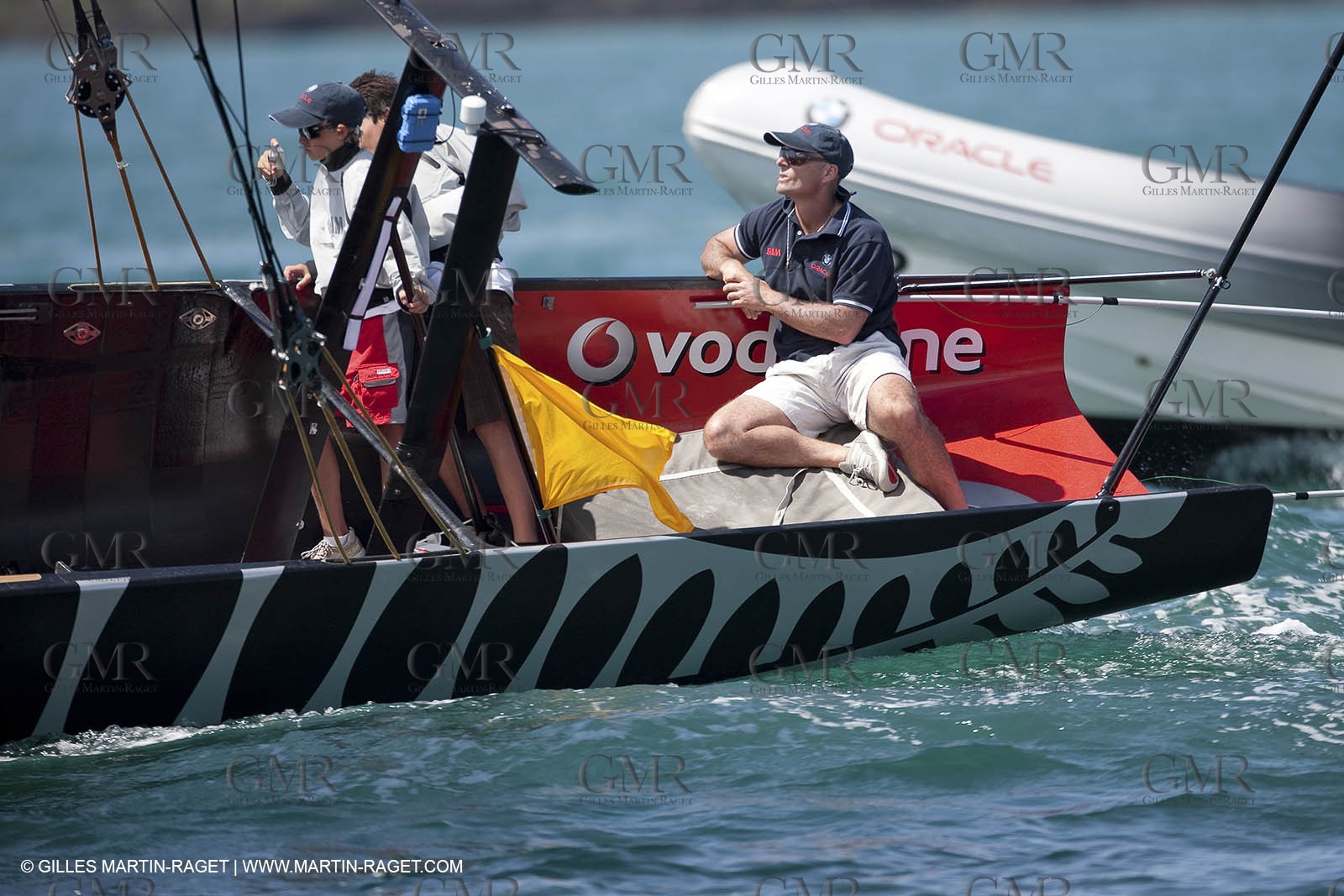 23 01 2009 - Auckland (NZL) - Louis Vuitton Pacific Series - BMW ORACLE Racing - Tuning up onboard Emirates Team New Zealand yacht