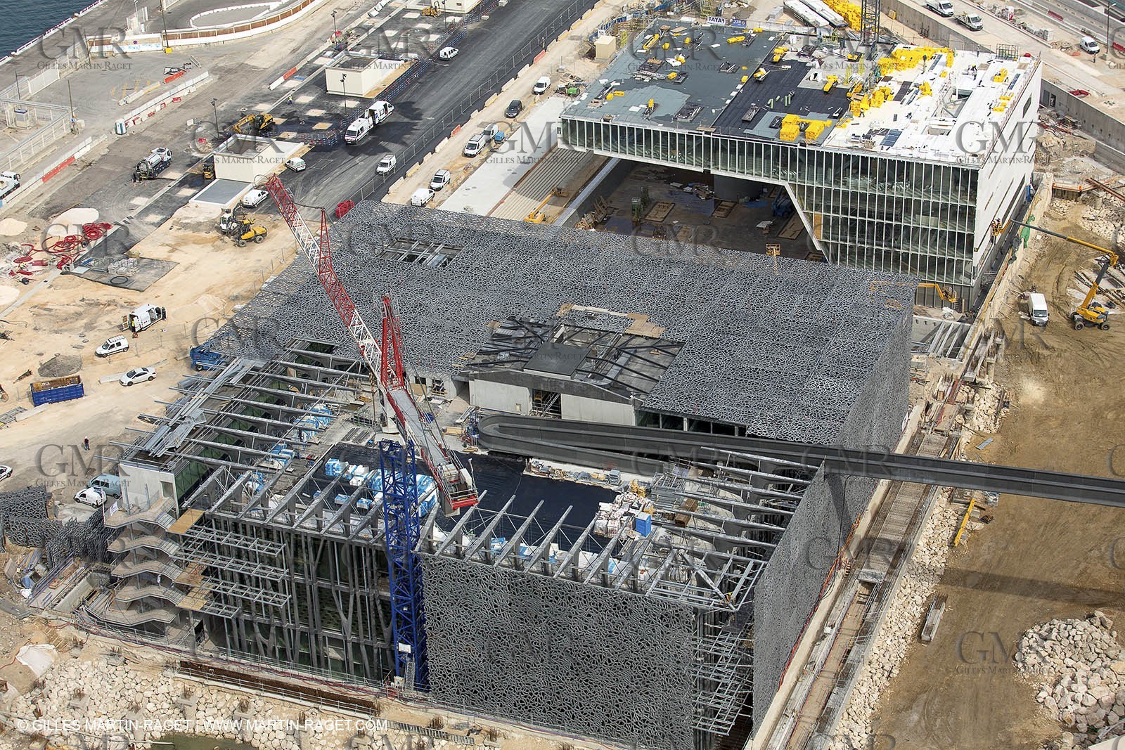 28 09 2012 - Marseille (FRA,13) - Travaux sur le Vieux Port, Construction du MUCEM, Renovation du Fort Saint Jean, construction du Centre Régional de la Meriterranée, CEREM,
