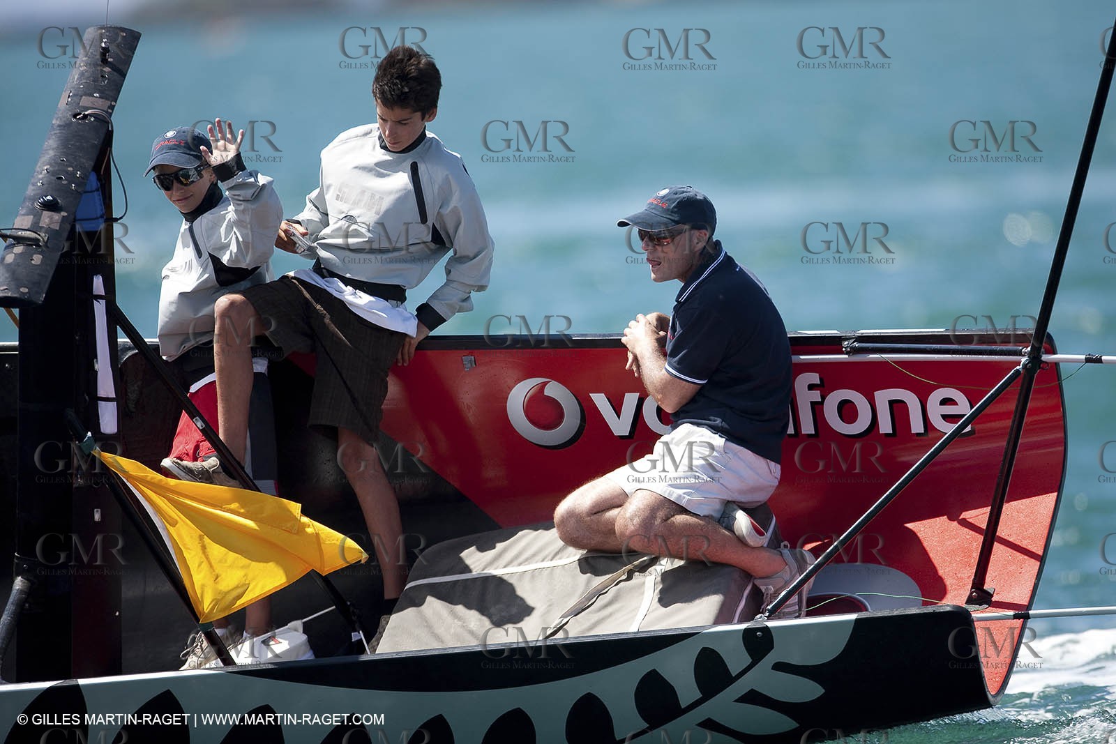 23 01 2009 - Auckland (NZL) - Louis Vuitton Pacific Series - BMW ORACLE Racing - Tuning up onboard Emirates Team New Zealand yacht