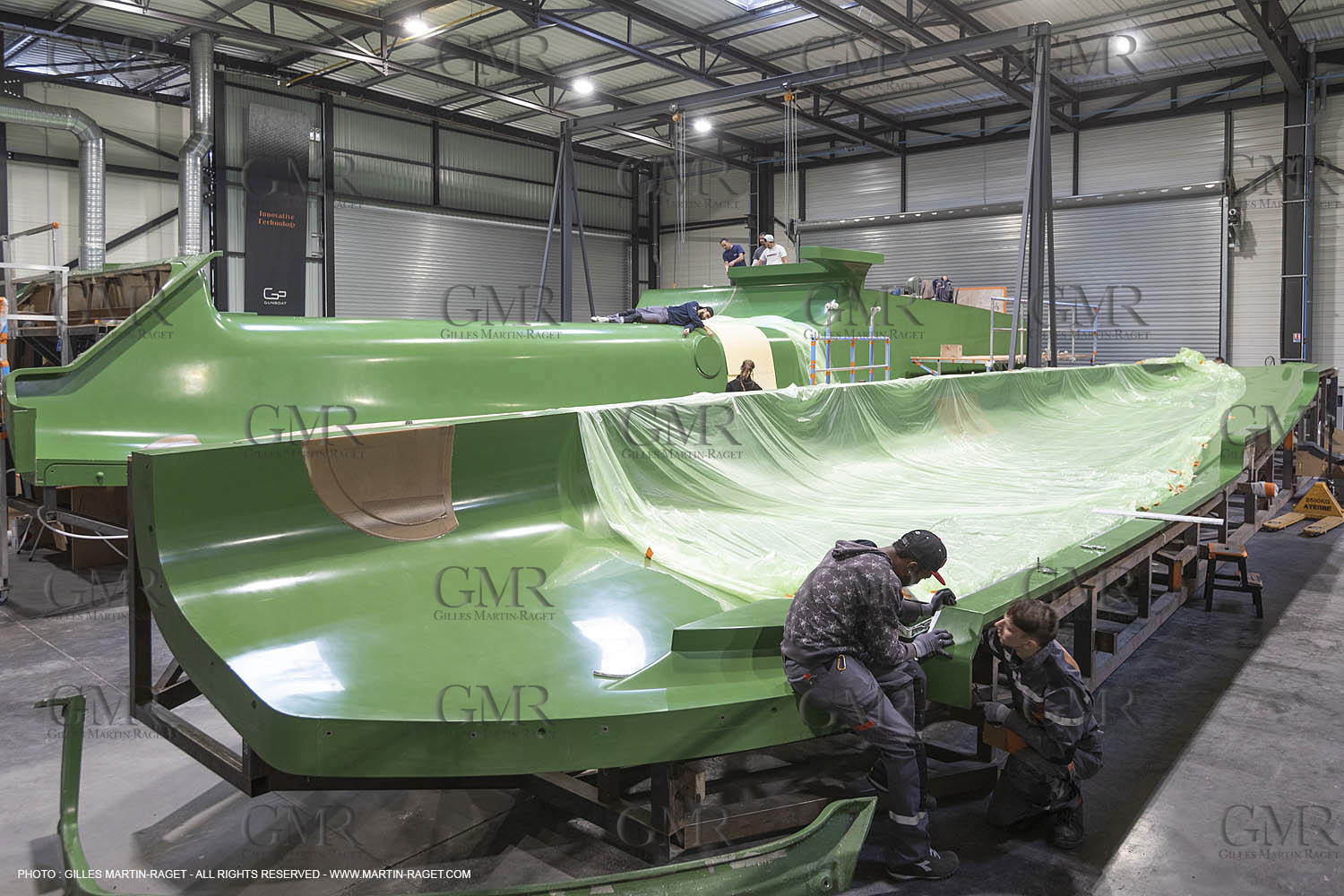 29 10 2018, La Grande Motte (FRA,30), Chantier Gunboat, construction du Gunboat 68