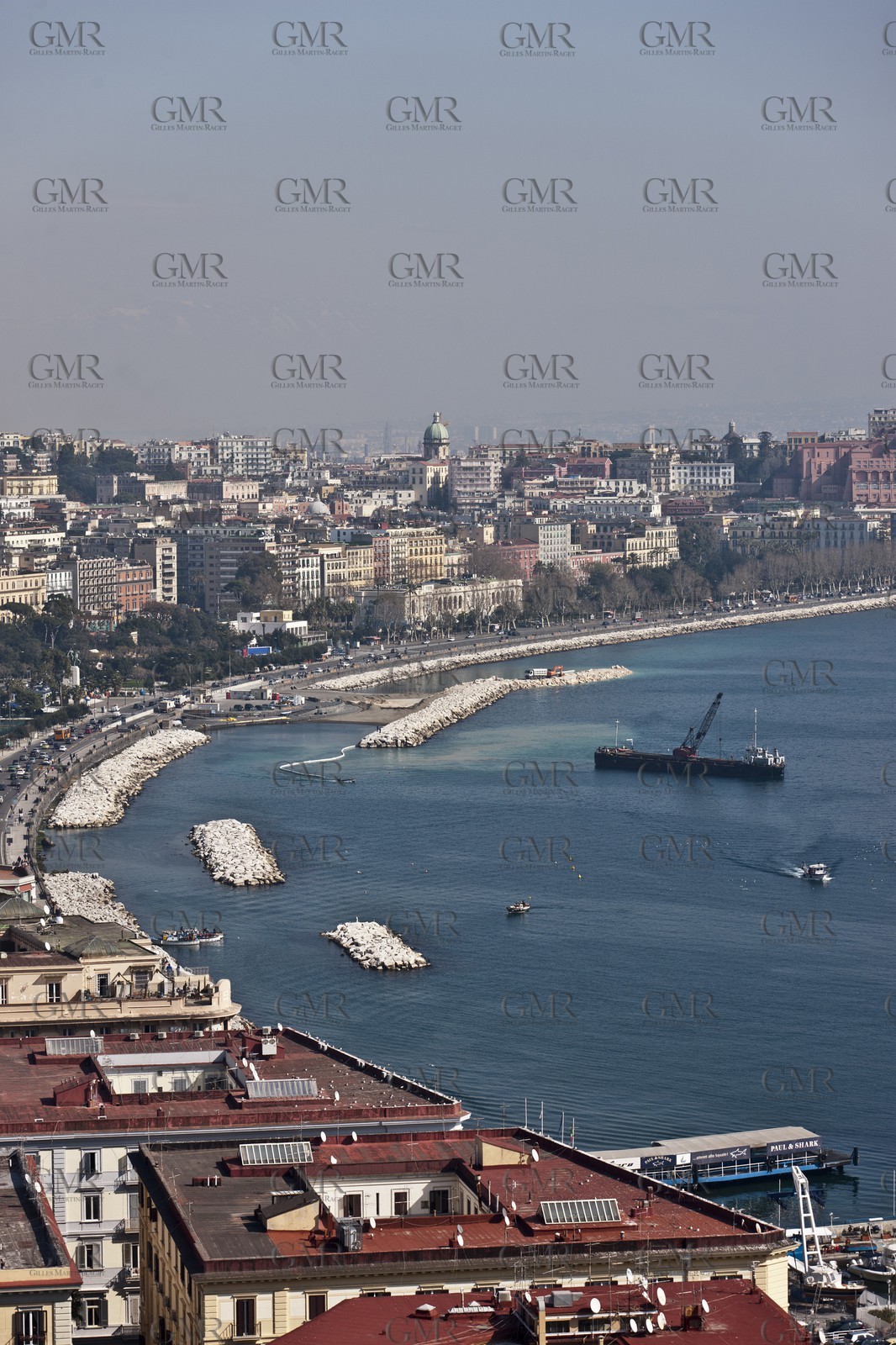 24 02 2012 - Naples (ITA) - 34th America's Cup - America's Cup World Series Naples 2012 - Naples Preview - Breakwater extension works