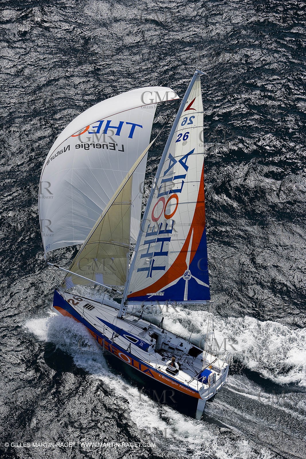 06-26-2007 - FIGARO II - THEOLIA - Skipper : Robert Nagy - Training off Marseille (south France) with strong wind conditions