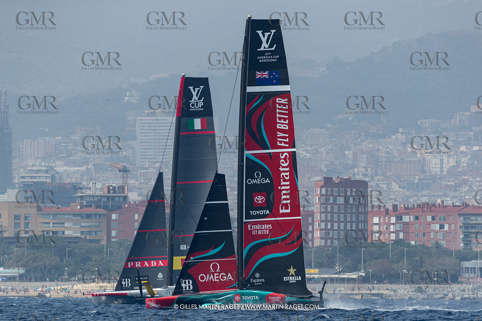 22 08 2024, Barcelona (ESP), Louis Vuitton 37th America's Cup, Louis Vuitton Preliminary Regatta, Race Day 1