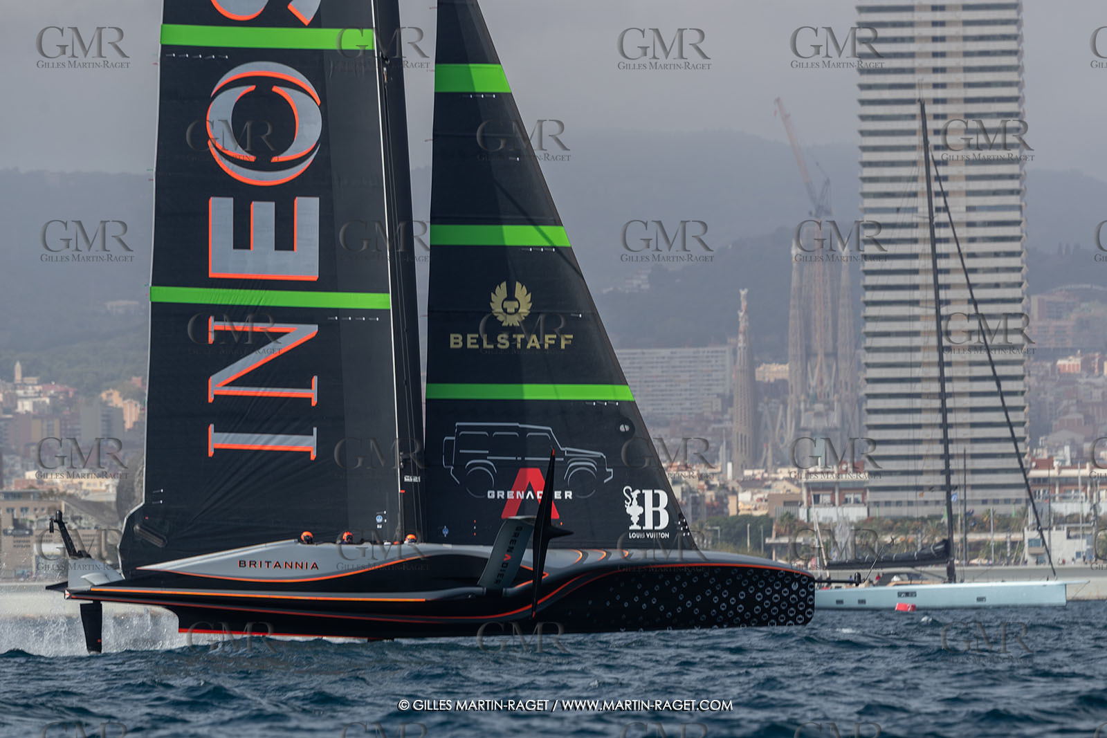 13 10 2024, Barcelona (ESP), Louis Vuitton 37th America's Cup, Final Match, Race Day 2, race 3