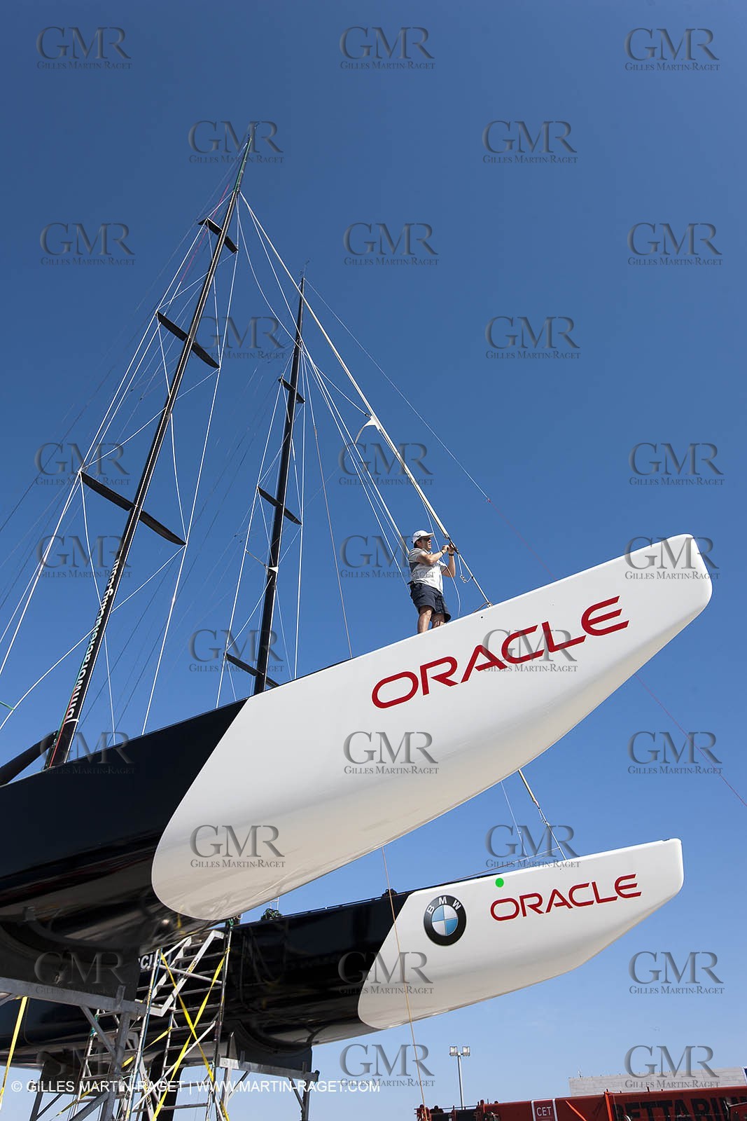 19 05 2010 - La Maddalena (ITA, Sardinia) Louis Vuitton Trophy - BMW ORACLE Racing - Maintenance Day