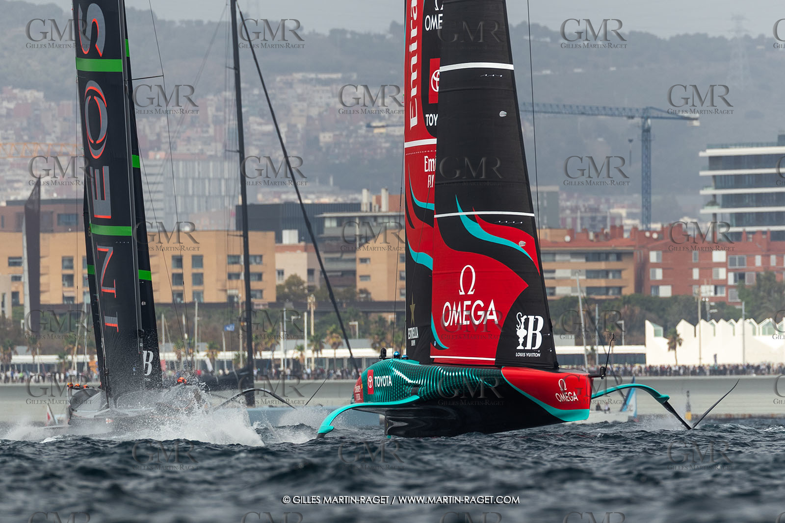 13 10 2024, Barcelona (ESP), Louis Vuitton 37th America's Cup, Final Match, Race Day 2, race 3