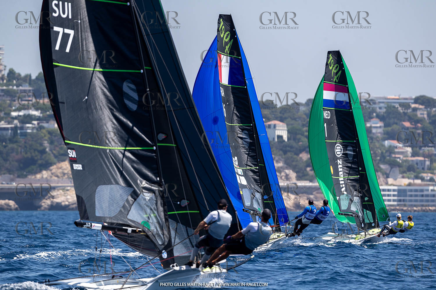 16 07 2023, Marseille, (FRA), Paris 2024 Olympic Games 2024 Sailing Test Event, Day 8, Medal race 49er Men