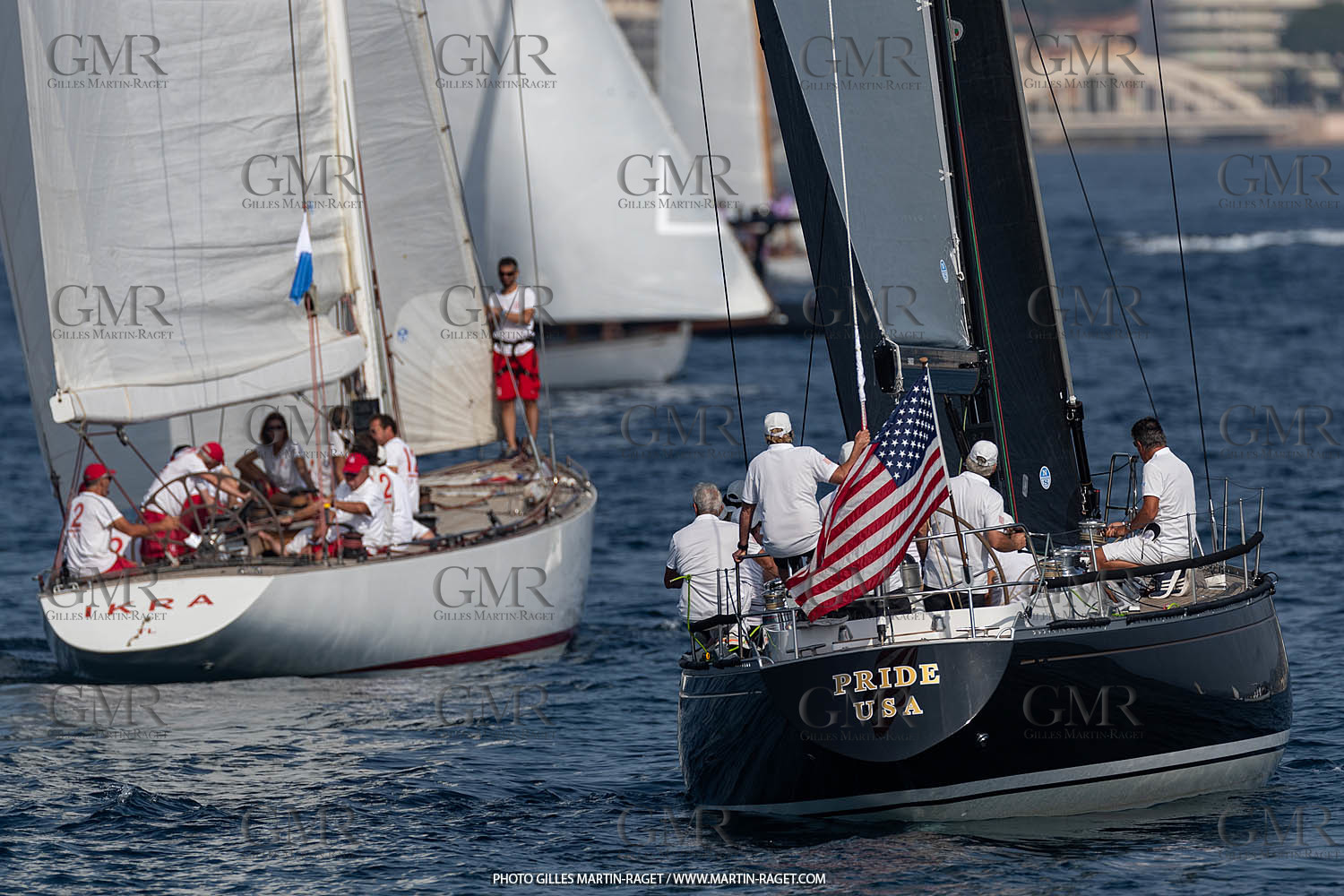 05 10 2023, Saint-Tropez (FRA,83), Les Voiles de Saint-Tropez 2023, Race Day 5, Défi Pride Vs Ikra