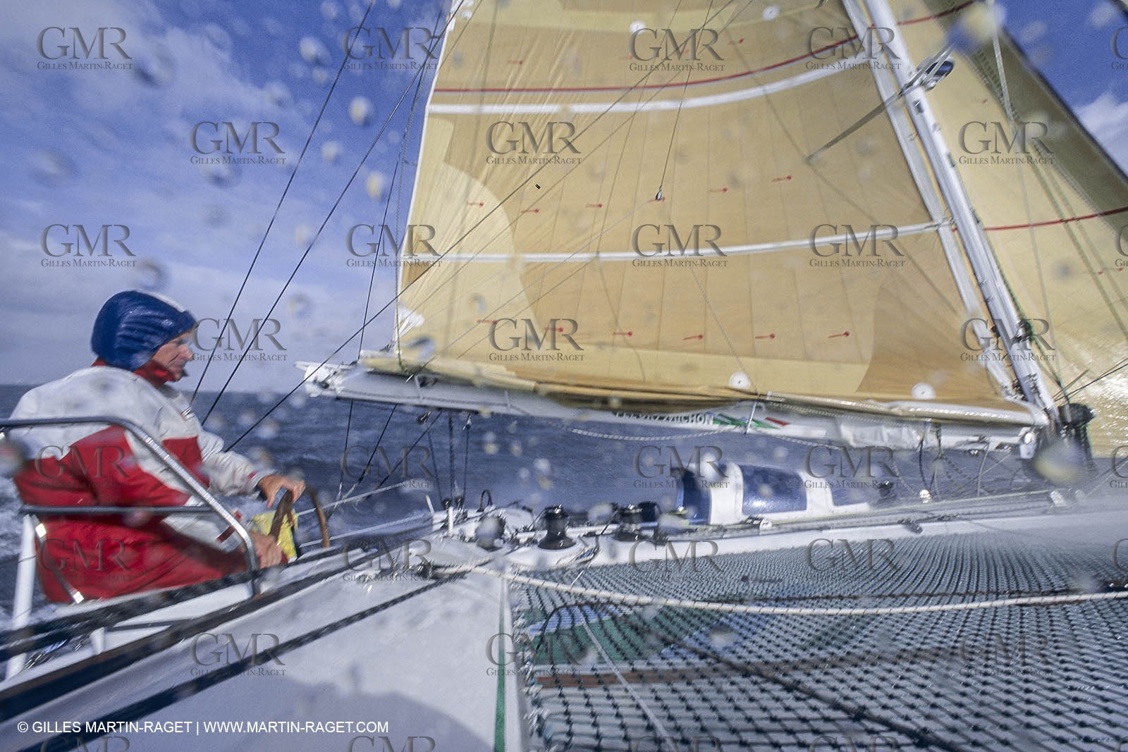 Sailing, Offshore Racing, Route du Rhum 1990, Fleury Michon IX, Philippe Poupon