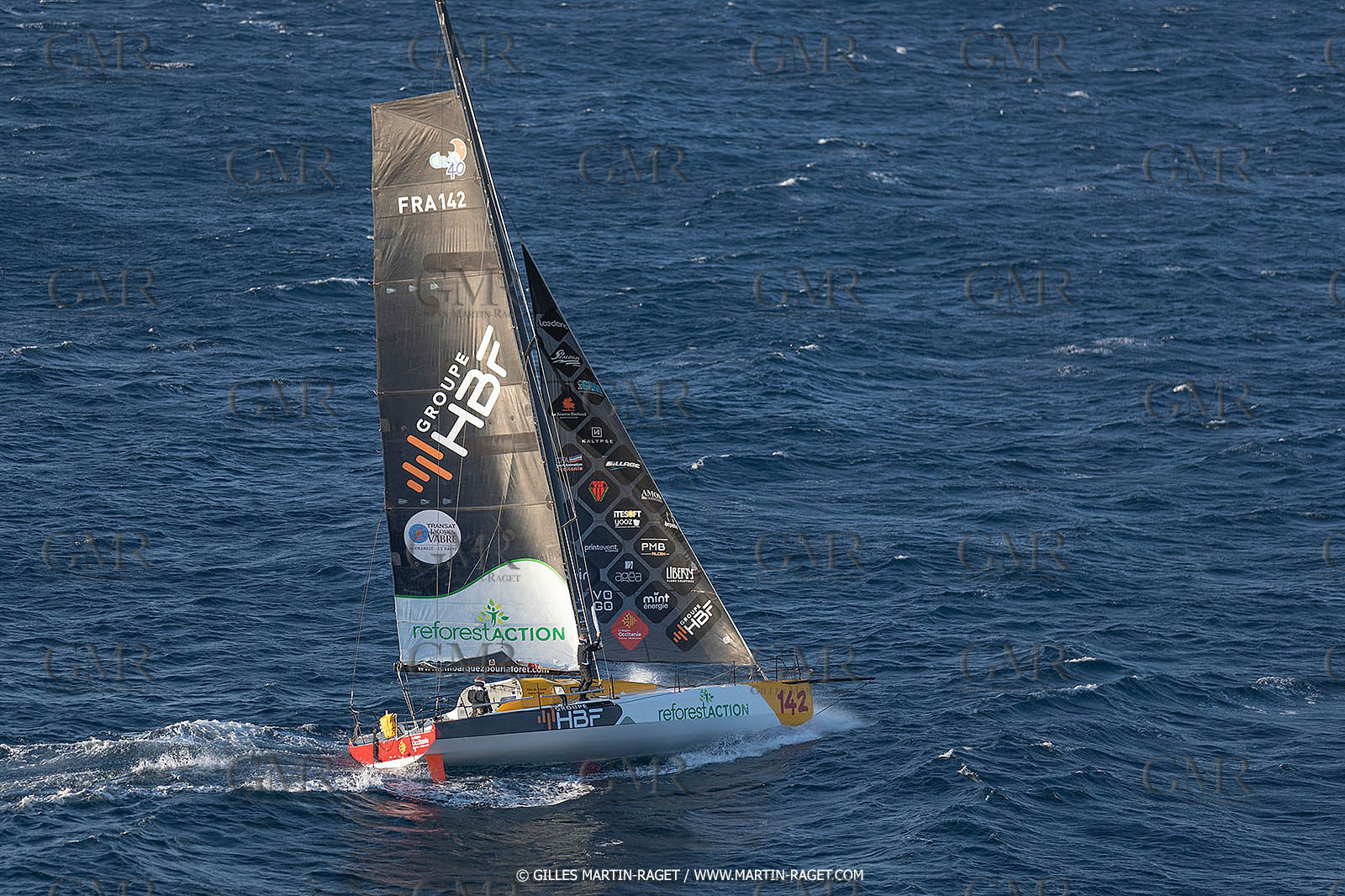 27 08 2021, Marseille (FRA), Transat Jacques Vabre 2021, Class 40, HBF-Reforest'Action (Kito de Pavant, Gwen Gbick)