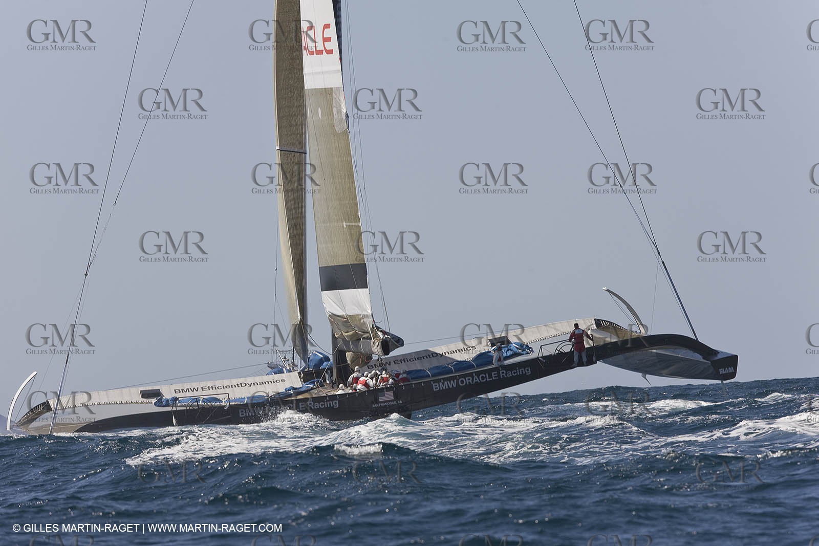 11 10 2008 - San Diego (CA, USA) - America's Cup - BMW ORACLE Racing - 90 ft trimaran sea trials - San Diego session - Sail 4