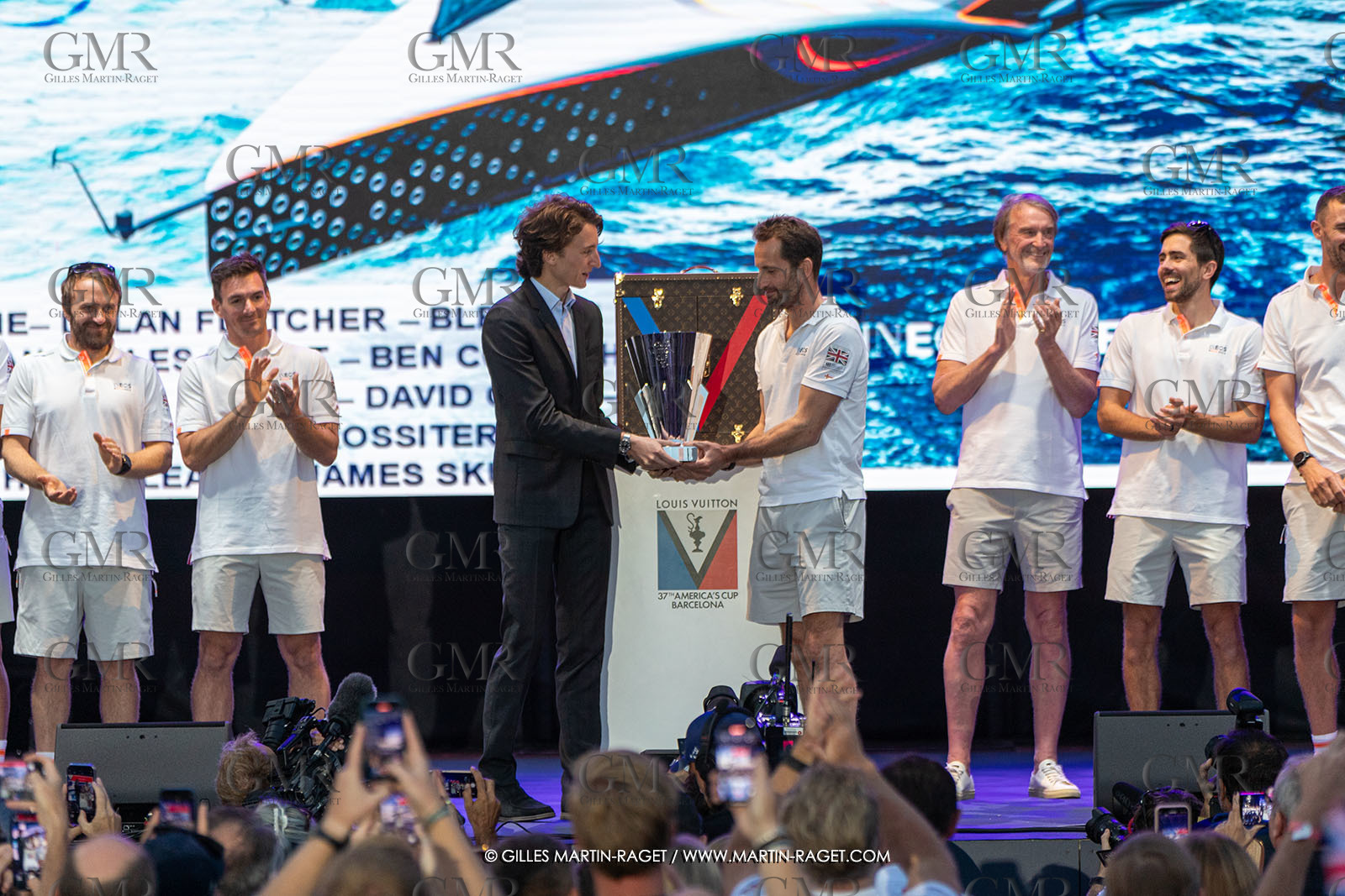04 10 2024, Barcelona (ESP), 37th America's Cup, Louis Vuitton Cup Final, Race Day 7 , Prizegiving