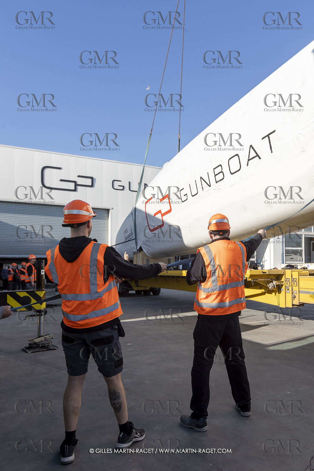 15 02 2022, La Grande Motte (FRA), Gunboat 80  1 hulls delivery