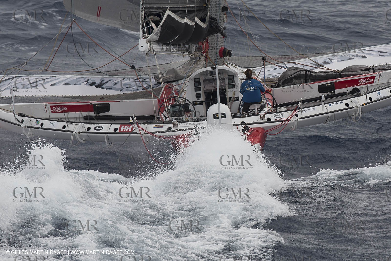 12 09 2012 - Marseille (FRA,13) - Trimaran Sodebo - Thomas Coville - Trans Mediterranée record attempt.