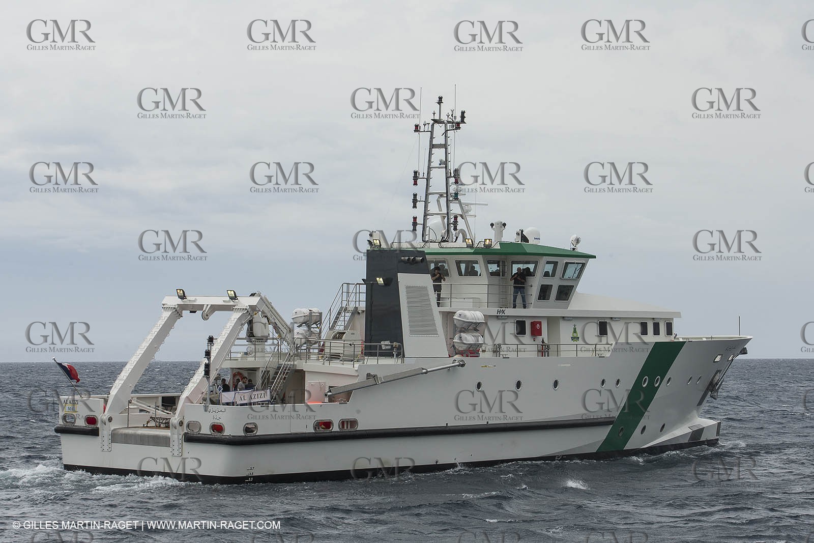 Al Azizi first sea trial - H2X boatyard - Oceanographjic research ship - La Ciotat (FRA,13) - 26 05 2014