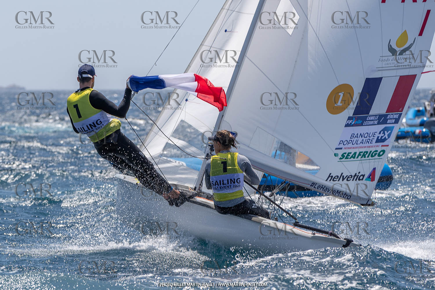 15 07 2023, Marseille (FRA), Paris 2024 Olympic Games Sailing Test Event, Day 6, 470 Medal Race