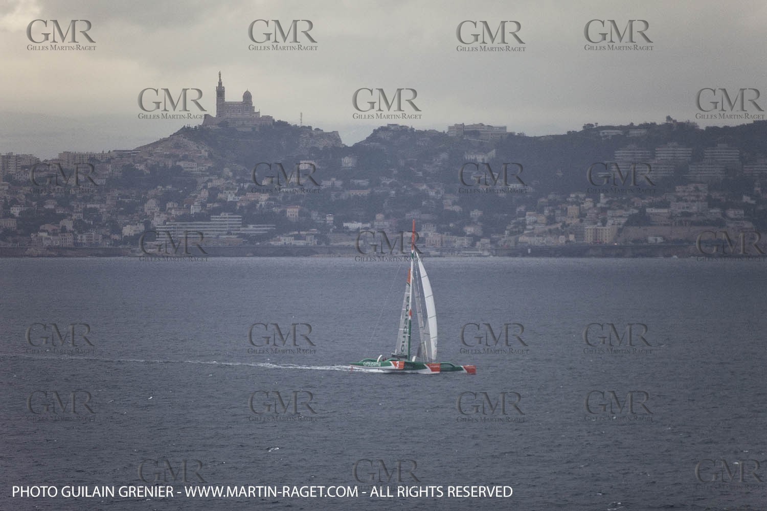 05 14 09 - Marseilles - Mediterranean Record - Groupama 3 - Franck Cammas - G Class - Start from Marseilles to Carthage (Tunisia)