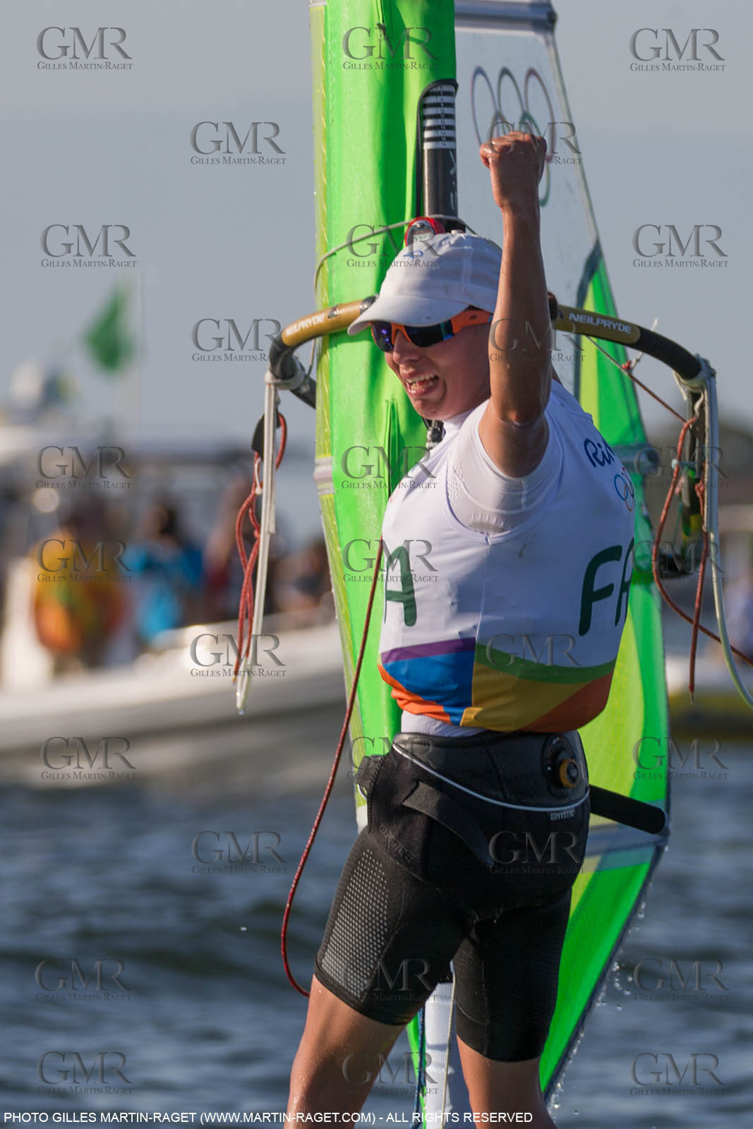 14 08 2016, Rio de Janeiro (BRA), 2016 Olympic Games, Sailing, RSX Women medal race, Charline Picon (FRA), gold medalist