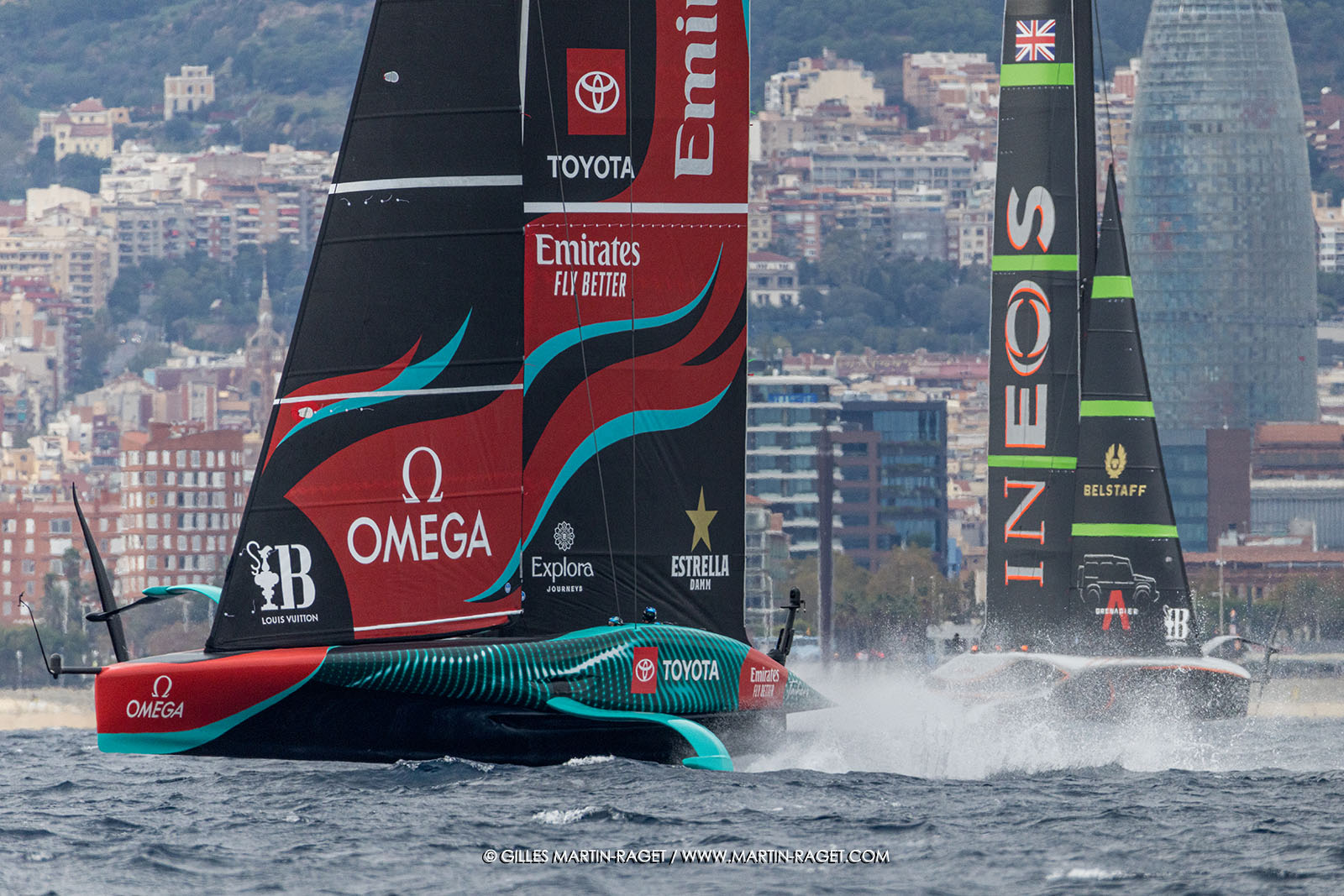 18 10 2024, Barcelona (ESP), Louis Vuitton 37th America's Cup, Final Match, Race Day 5, Race 8