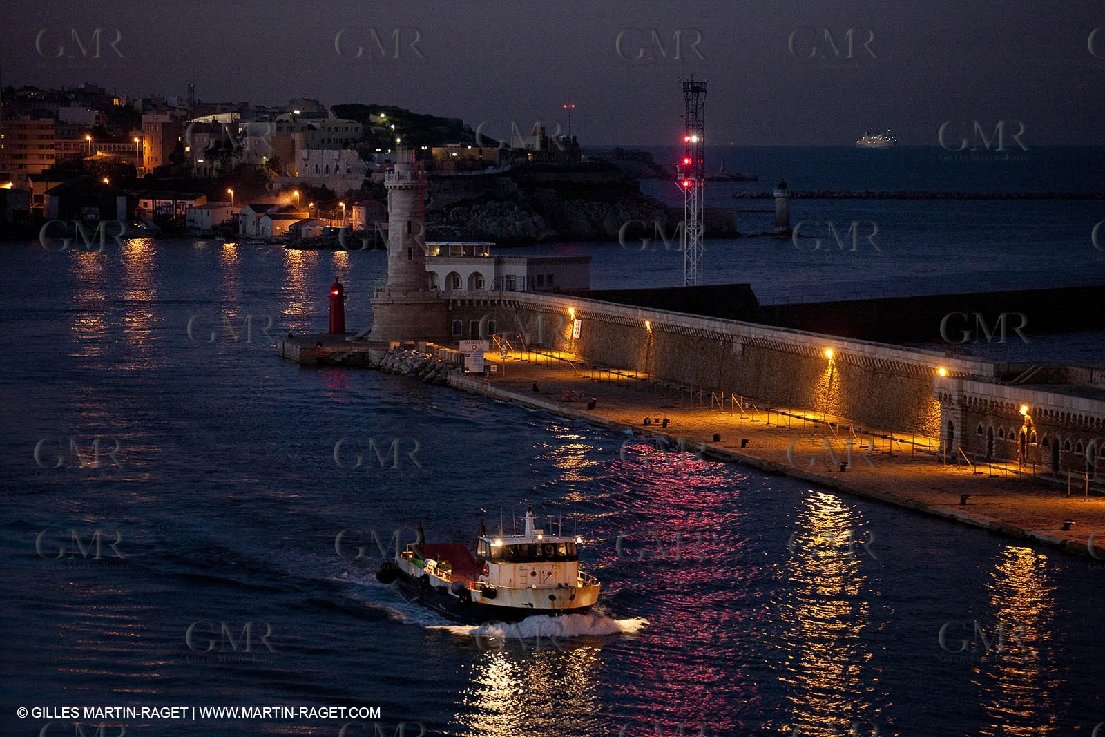 17 02 2012 - Marseille (FRA,13) - Arrival in Marseille harbour onboard ferry Piana (La Meridionale Corp.)