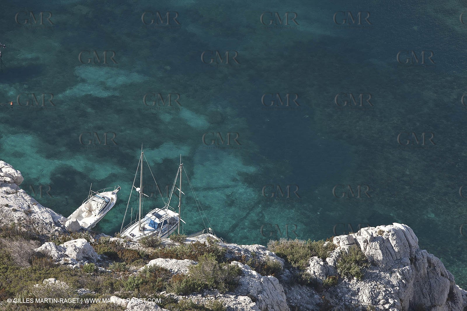 11 03 2009 - Marseille (FRA, 13) - Les Calanques- Calanque de Morgiou as seen from Crêt St Michel belvedere